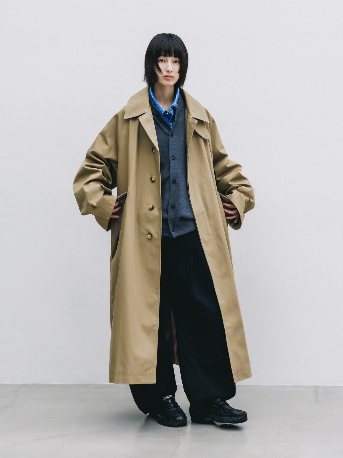 【10.31 SAT 20:00- IN STOCK】 T/C GABARDINE CITY BALMACAAN COAT (BEIGE)