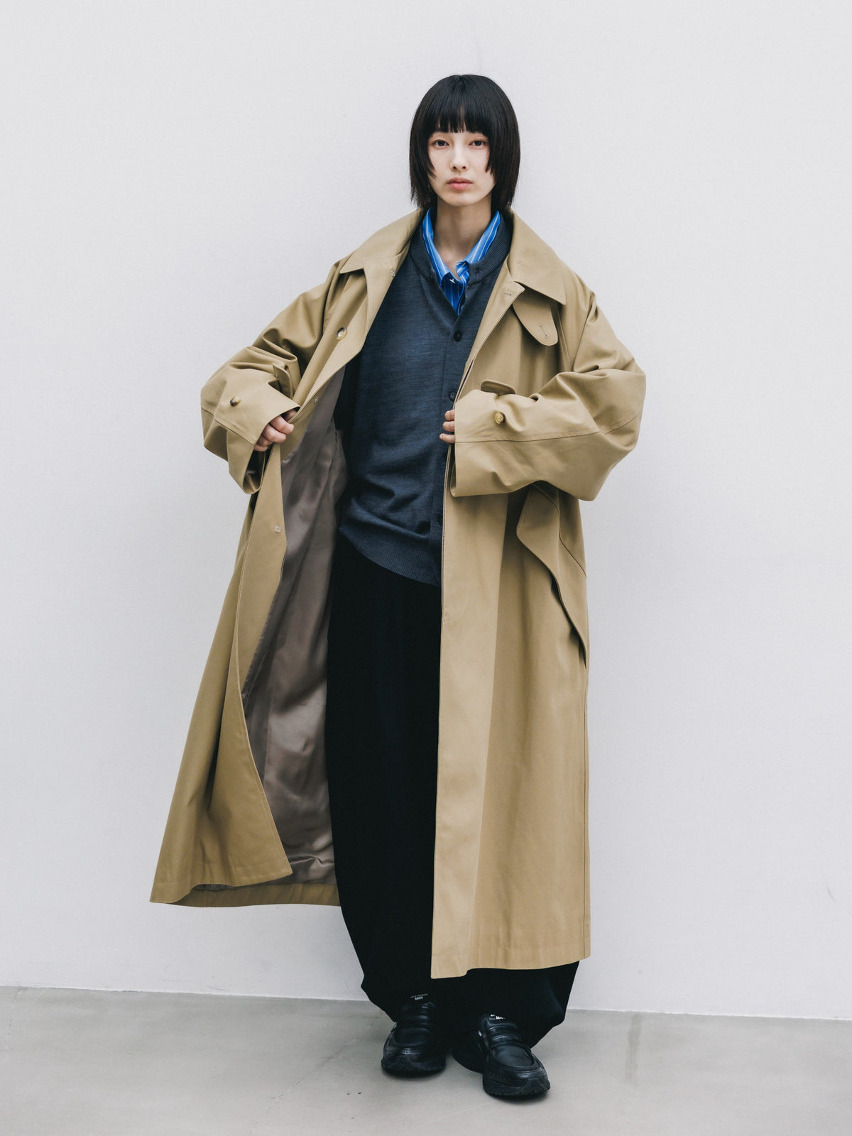 【10.31 SAT 20:00- IN STOCK】 T/C GABARDINE CITY BALMACAAN COAT (BEIGE)