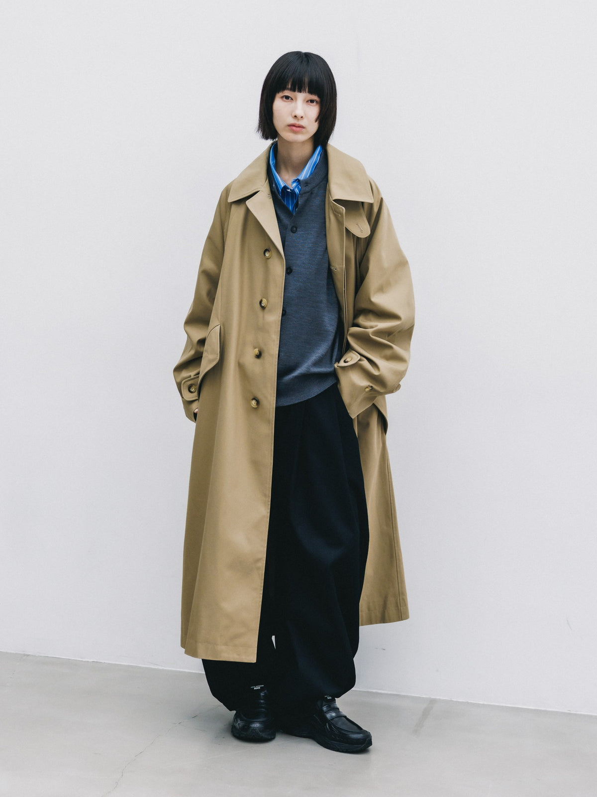 【10.31 SAT 20:00- IN STOCK】 T/C GABARDINE CITY BALMACAAN COAT (BEIGE)
