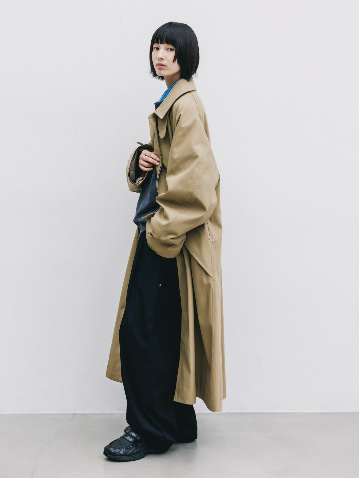 【10.31 SAT 20:00- IN STOCK】 T/C GABARDINE CITY BALMACAAN COAT (BEIGE)
