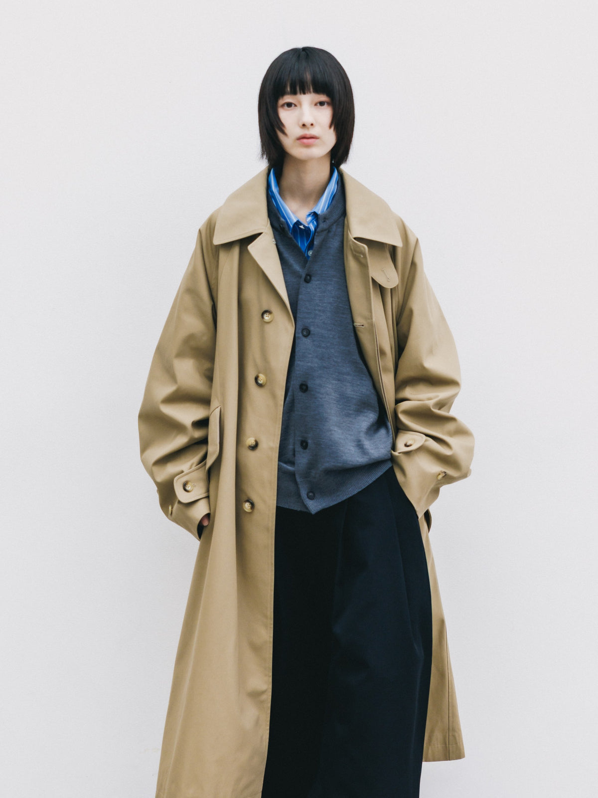 【10.31 SAT 20:00- IN STOCK】 T/C GABARDINE CITY BALMACAAN COAT (BEIGE)