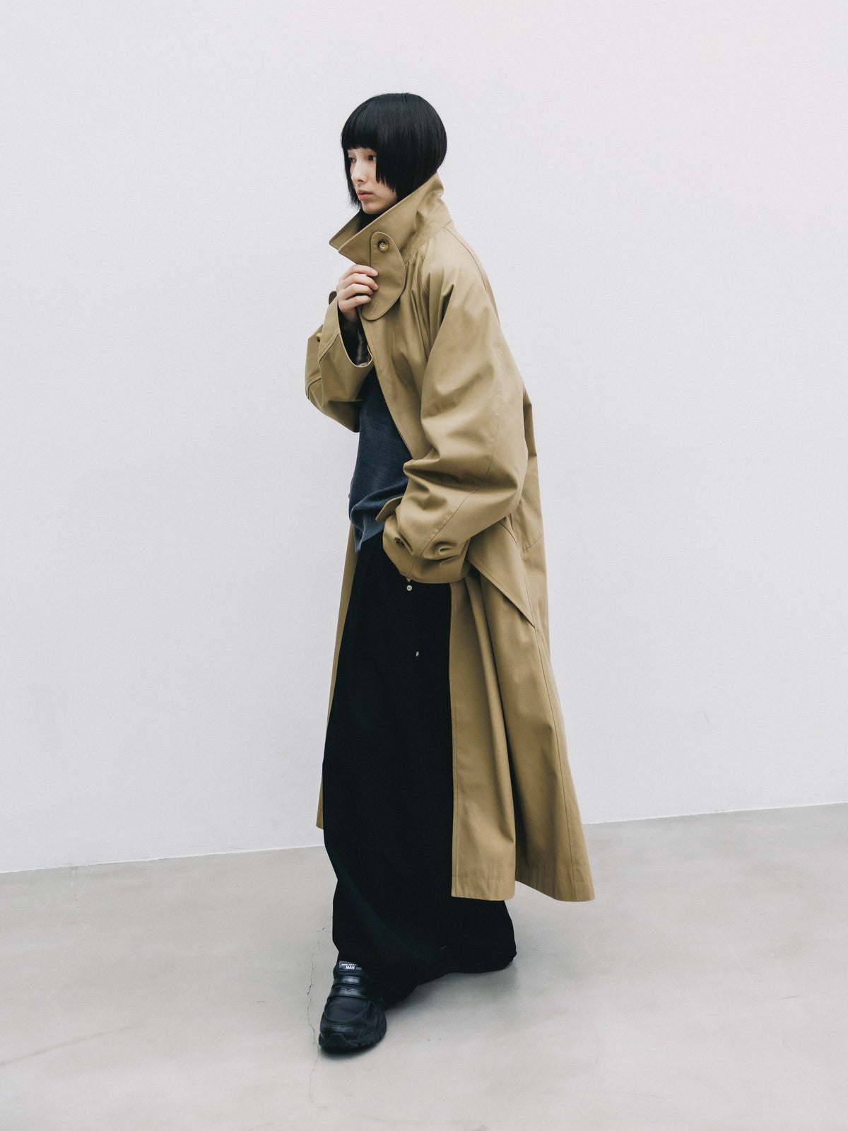 【10.31 SAT 20:00- IN STOCK】 T/C GABARDINE CITY BALMACAAN COAT (BEIGE)