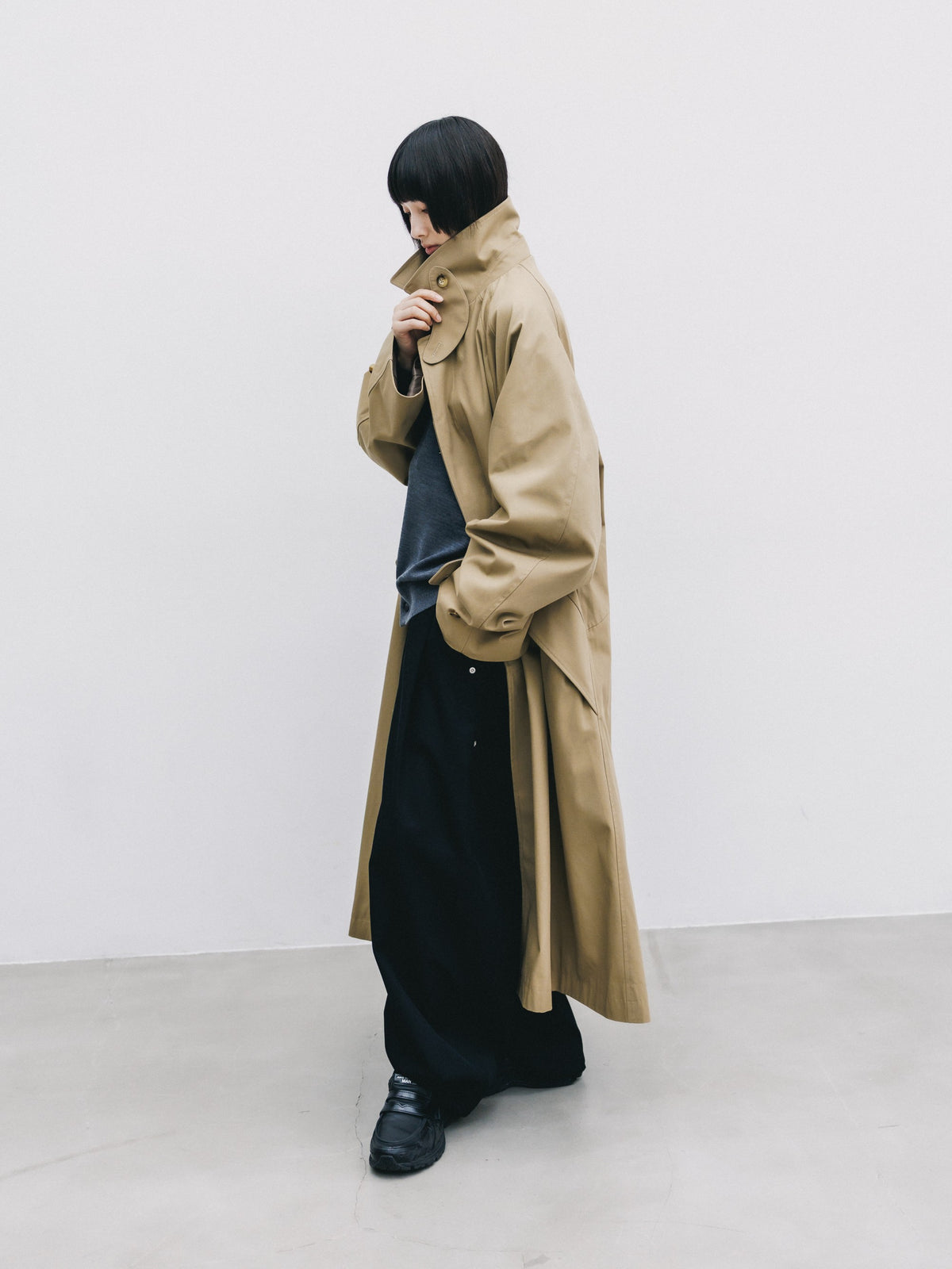 【10.31 SAT 20:00- IN STOCK】 T/C GABARDINE CITY BALMACAAN COAT (BEIGE)