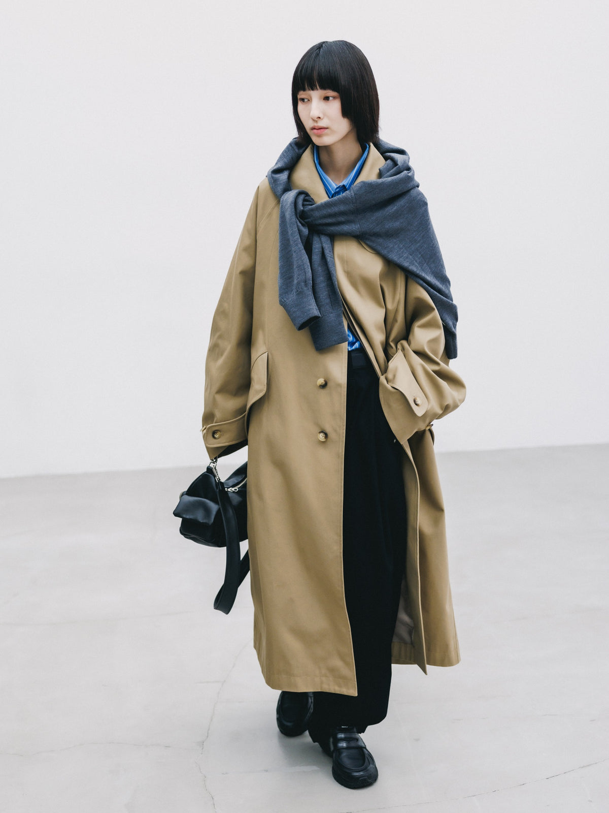 【10.31 SAT 20:00- IN STOCK】 T/C GABARDINE CITY BALMACAAN COAT (BEIGE)