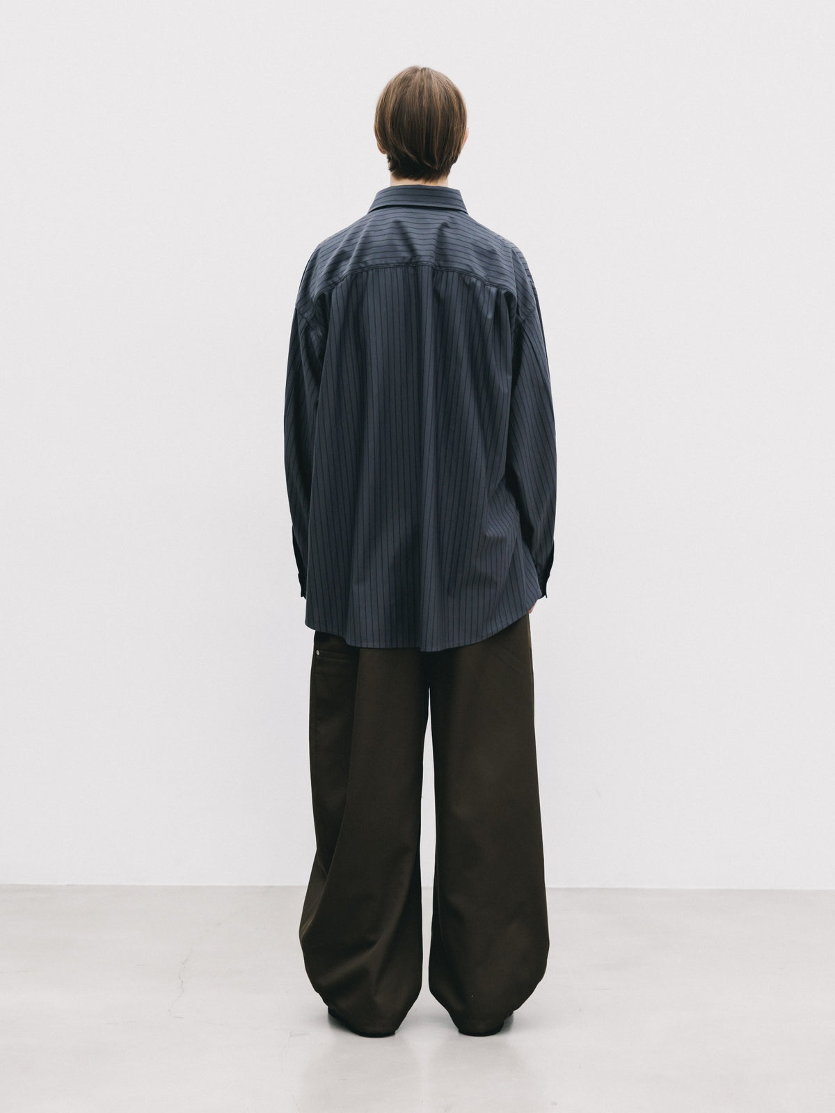 【10.31 SAT 20:00- IN STOCK】 THICK/THIN STRIPE 46G KNIT EVERYDAY L/S SHIRT (CHARCOAL STRIPE)