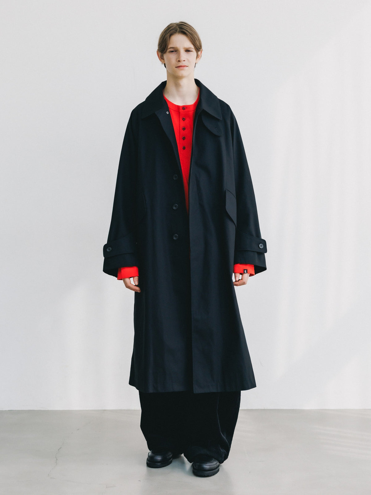 【10.31 SAT 20:00- IN STOCK】 T/C GABARDINE CITY BALMACAAN COAT (BLACK)
