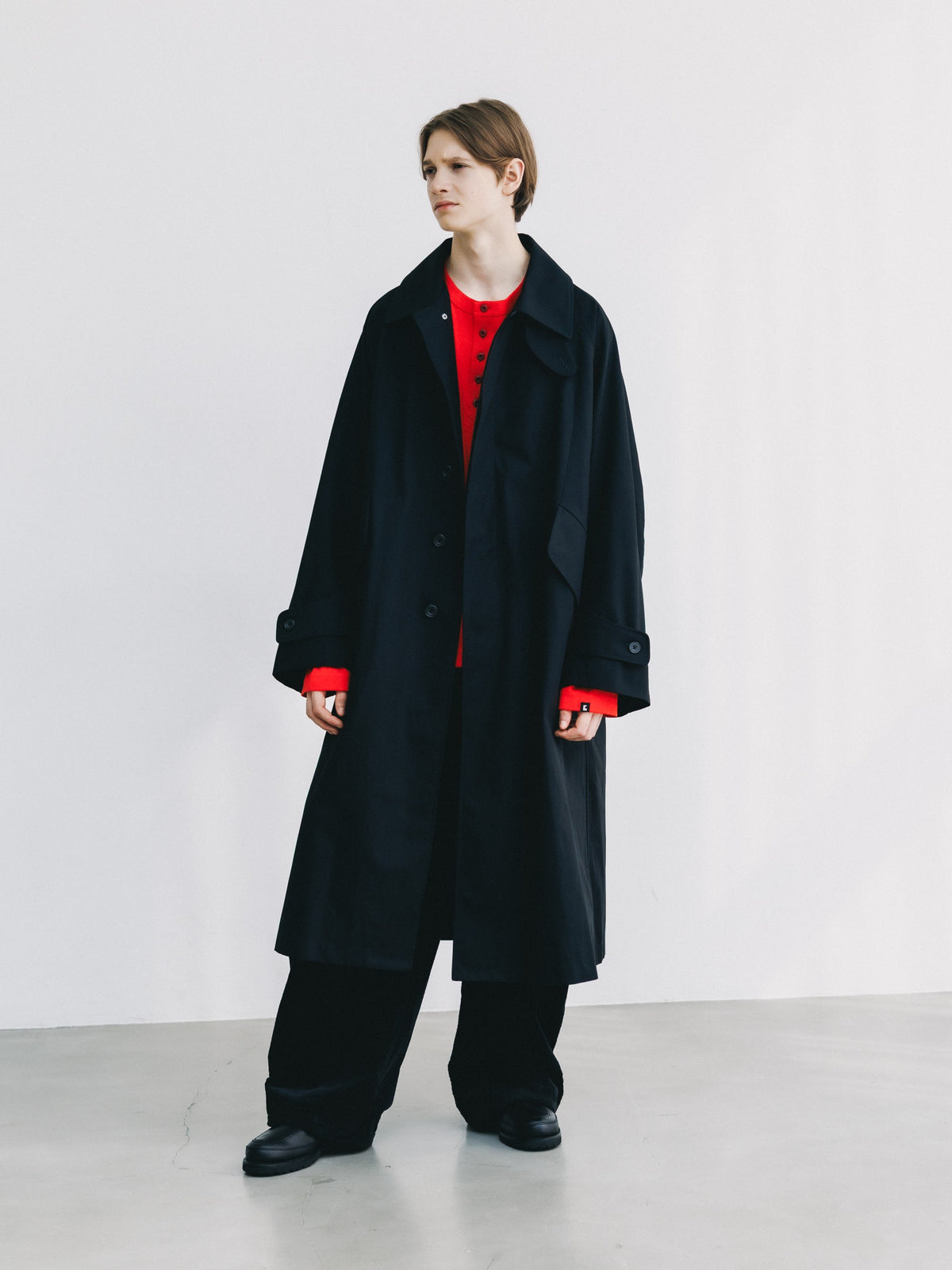 【10.31 SAT 20:00- IN STOCK】 T/C GABARDINE CITY BALMACAAN COAT (BLACK)