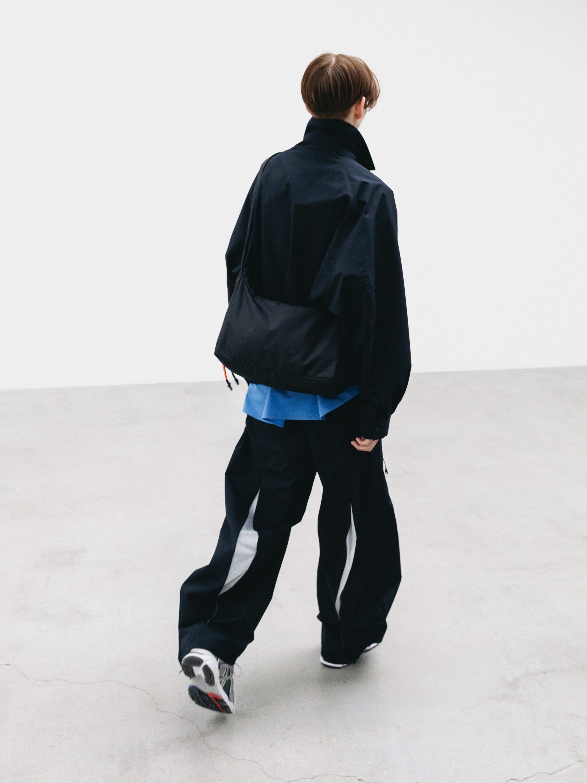 【9.2 WED 20:00- IN STOCK】+phenix WINDSTOPPER® by GORE-TEX LABS TWILL CITY BARREL LEG PANTS (BLACK×WHITE)