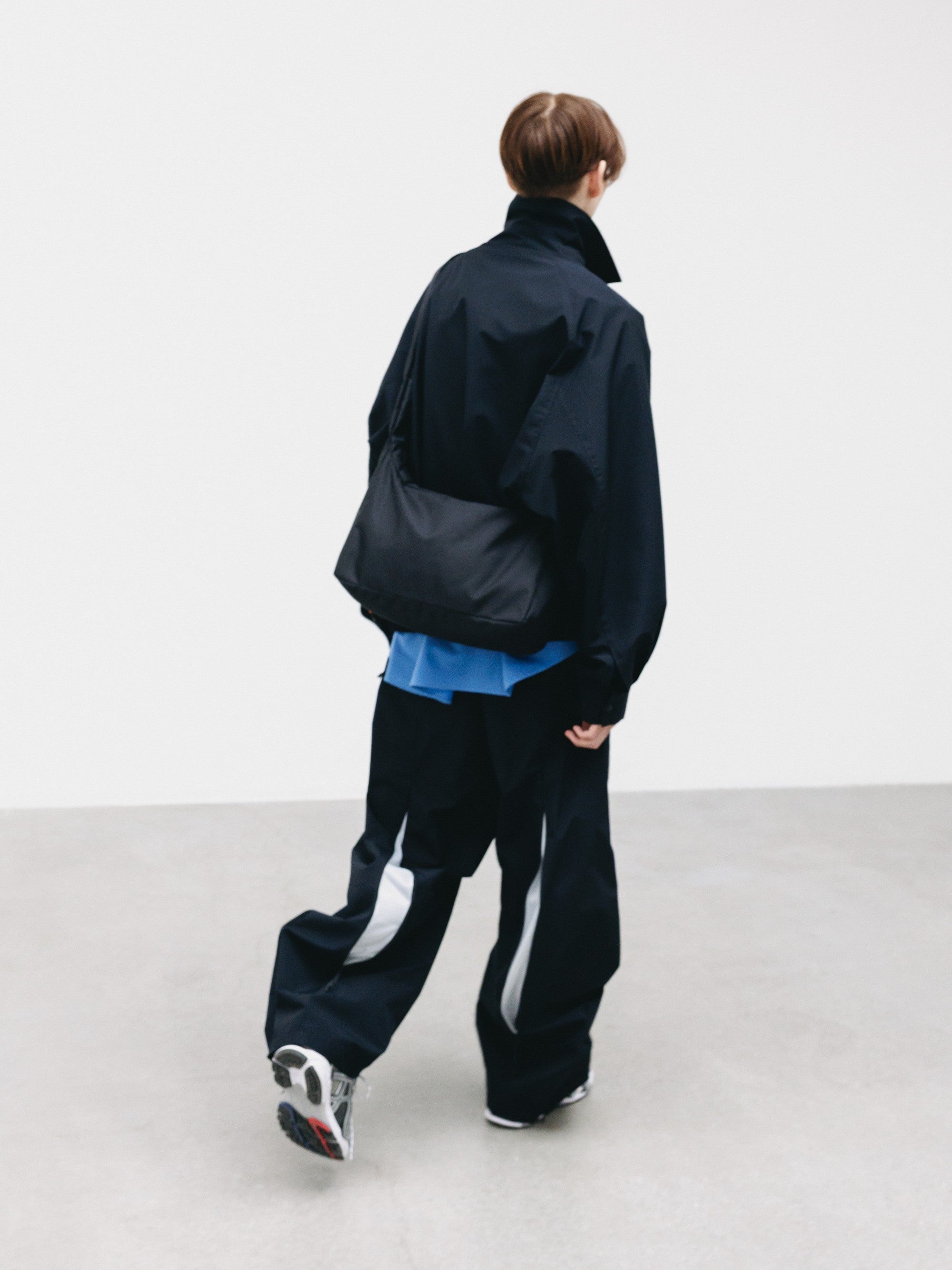 【9.2 WED 20:00- IN STOCK】+phenix WINDSTOPPER® by GORE-TEX LABS TWILL CITY BARREL LEG PANTS (BLACK×WHITE)
