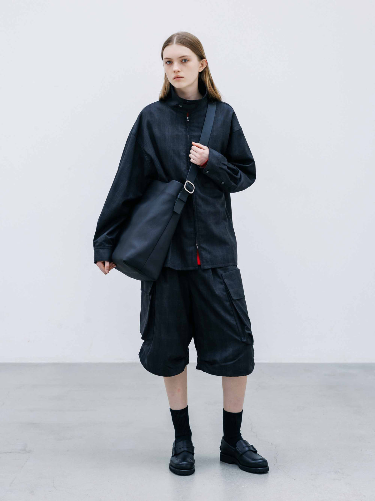 【9.30 WED 20:00- IN STOCK】GRAIN LEATHER EDITOR’S BAG (BLACK)