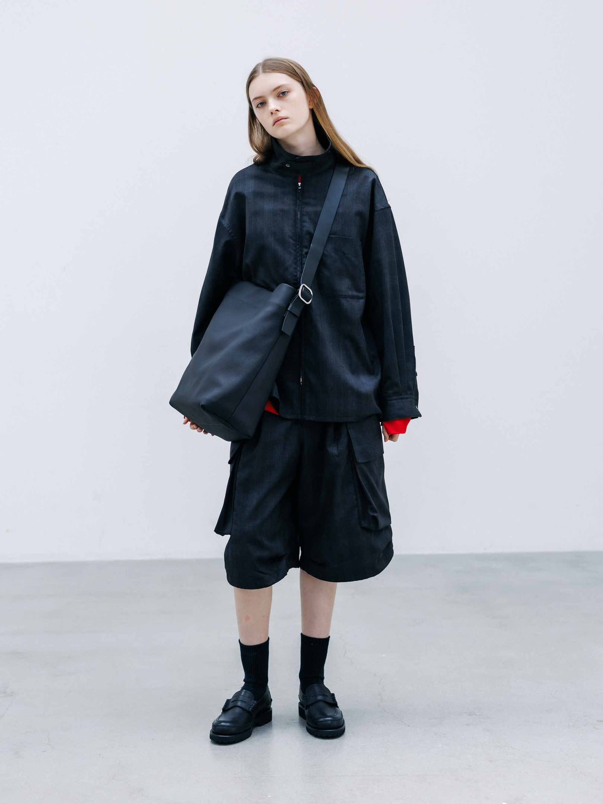 【9.30 WED 20:00- IN STOCK】GRAIN LEATHER EDITOR’S BAG (BLACK)