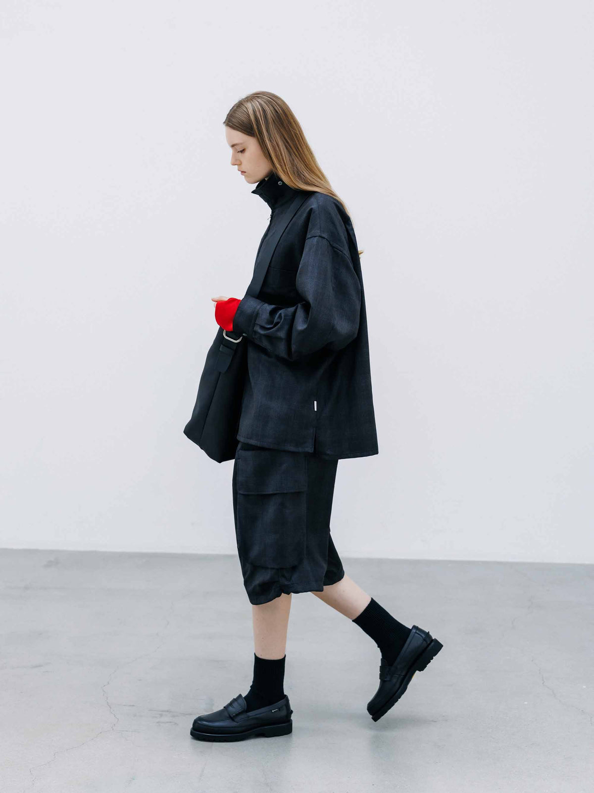 【9.30 WED 20:00- IN STOCK】GRAIN LEATHER EDITOR’S BAG (BLACK)
