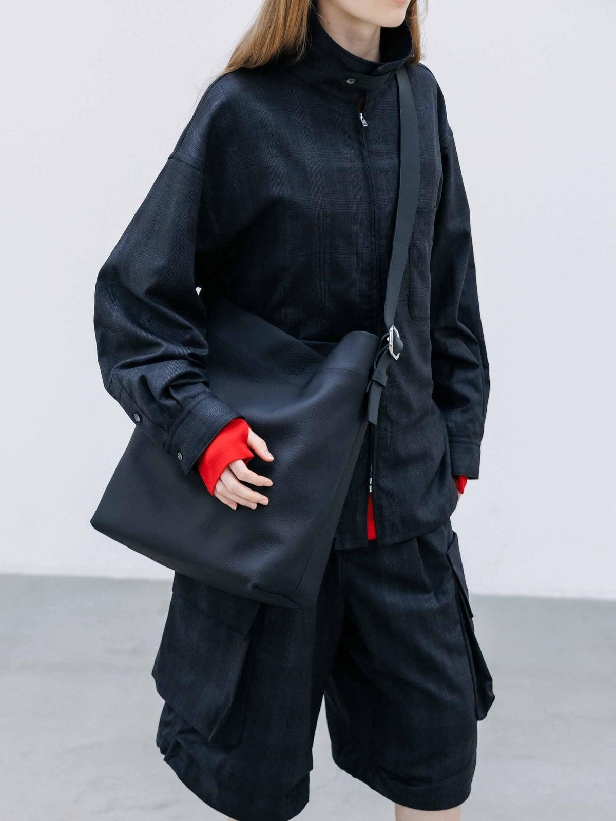 【9.30 WED 20:00- IN STOCK】GRAIN LEATHER EDITOR’S BAG (BLACK)