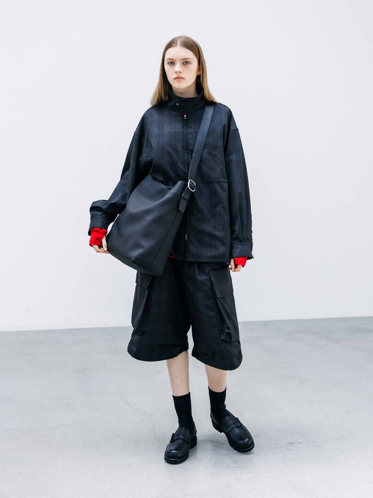 【9.30 WED 20:00- IN STOCK】GRAIN LEATHER EDITOR’S BAG (BLACK)