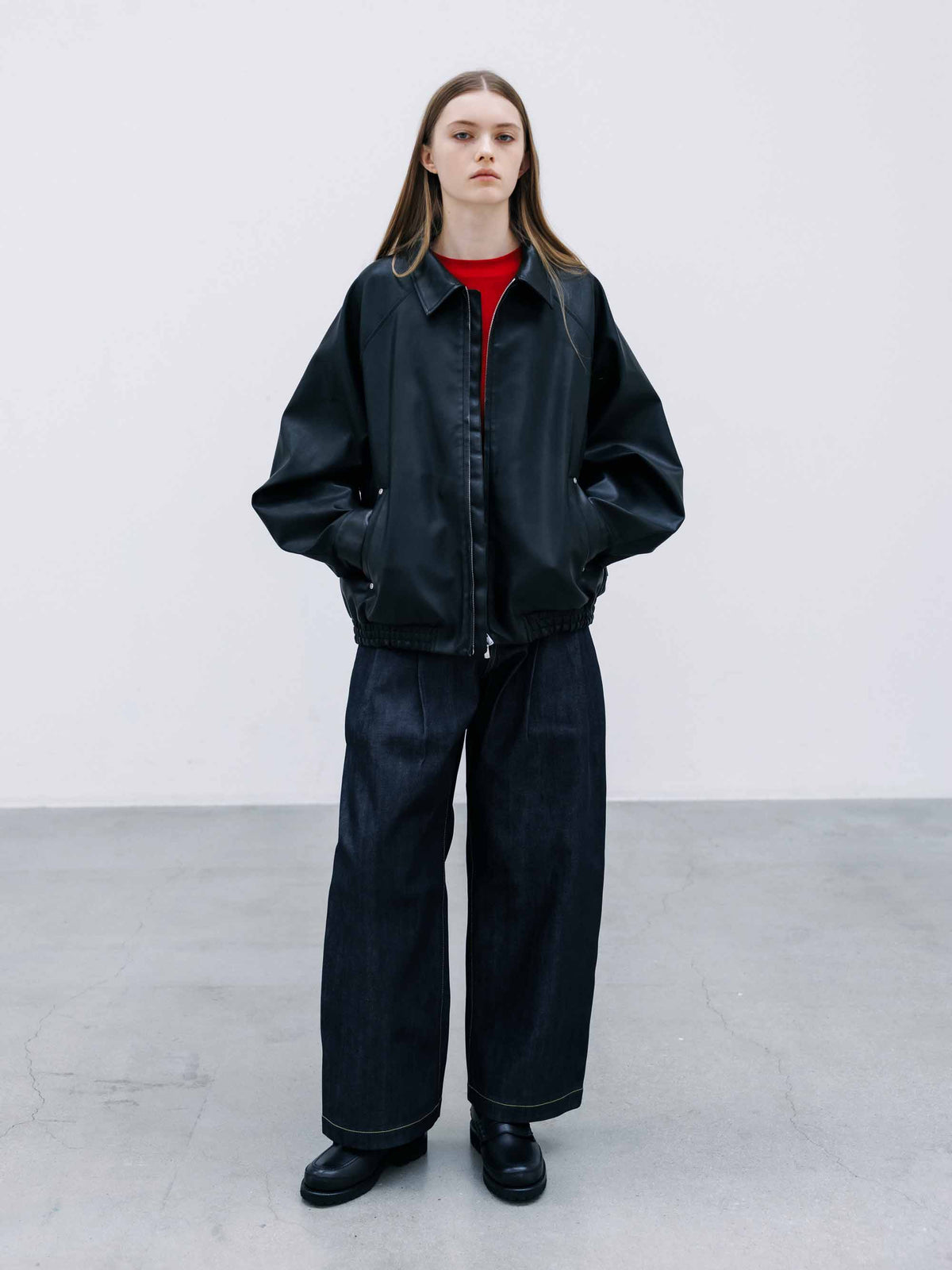 【9.16 WED 20:00- IN STOCK】SYNTHETIC SKIN-TEX CITY UNIFORM UTILITY JACKET(BLACK)