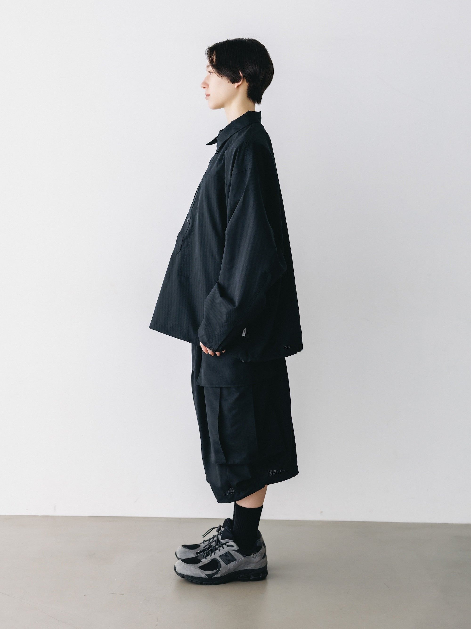 CLESSTE COOL DOTS®︎ HALF PANTS 003 COOLDOTS® CITY MEGA POCKET BALLOON CARGO HALF PANTS (BLACK)
