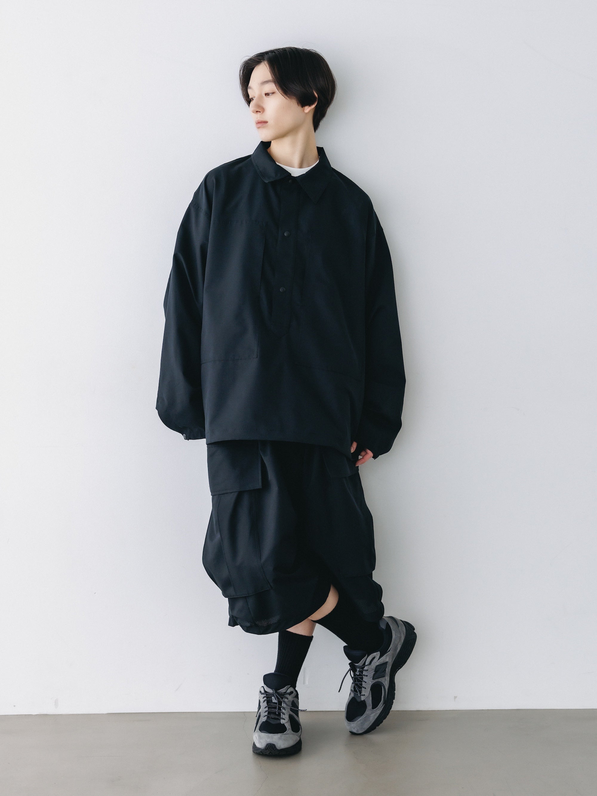 【4.11 SAT 20:00- IN STOCK】COOLDOTS® CITY MEGA POCKET BALLOON CARGO HALF PANTS (BLACK)