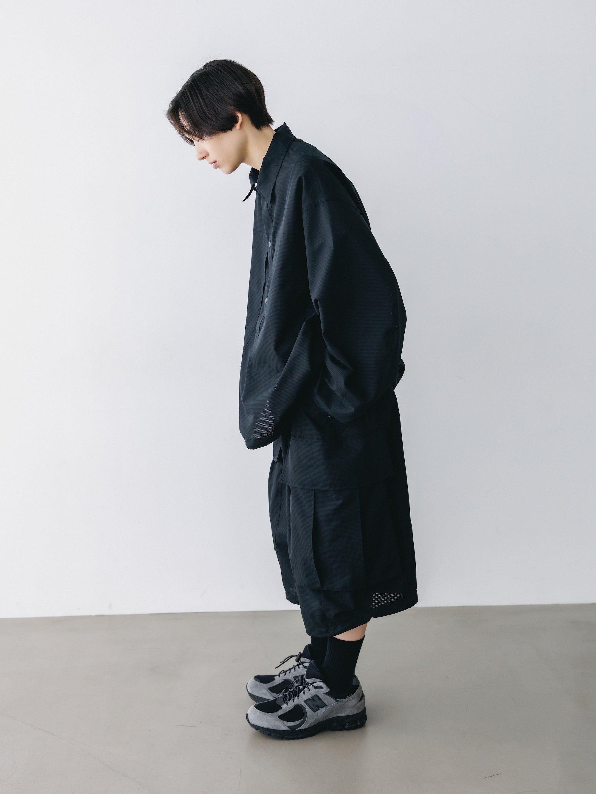 【4.11 SAT 20:00- IN STOCK】COOLDOTS® CITY MEGA POCKET BALLOON CARGO HALF PANTS (BLACK)