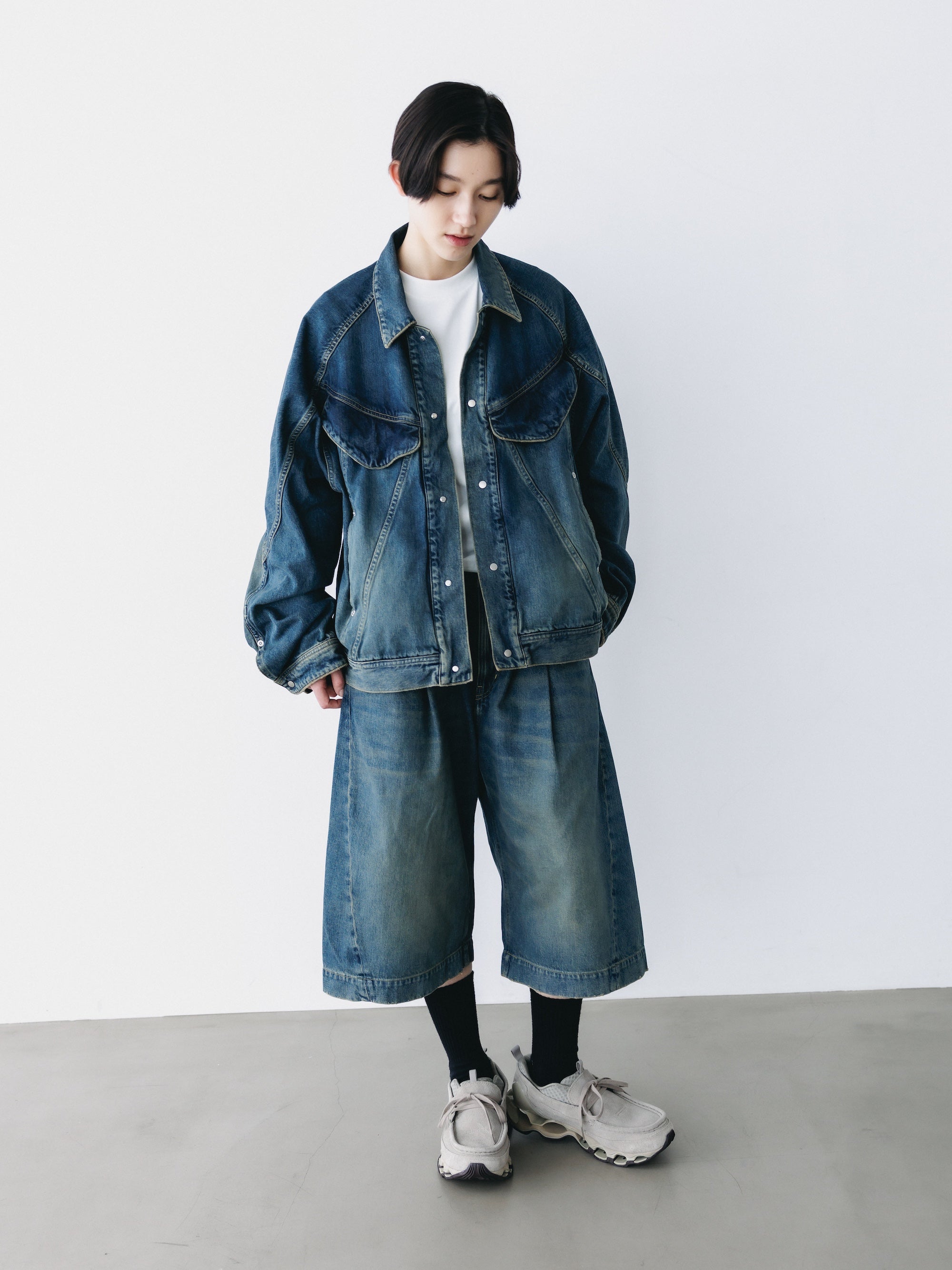 10.10 SAT 20:00- IN STOCK】 VINTAGE DYED SELVEDGE DENIM FUTURE TRUCKER