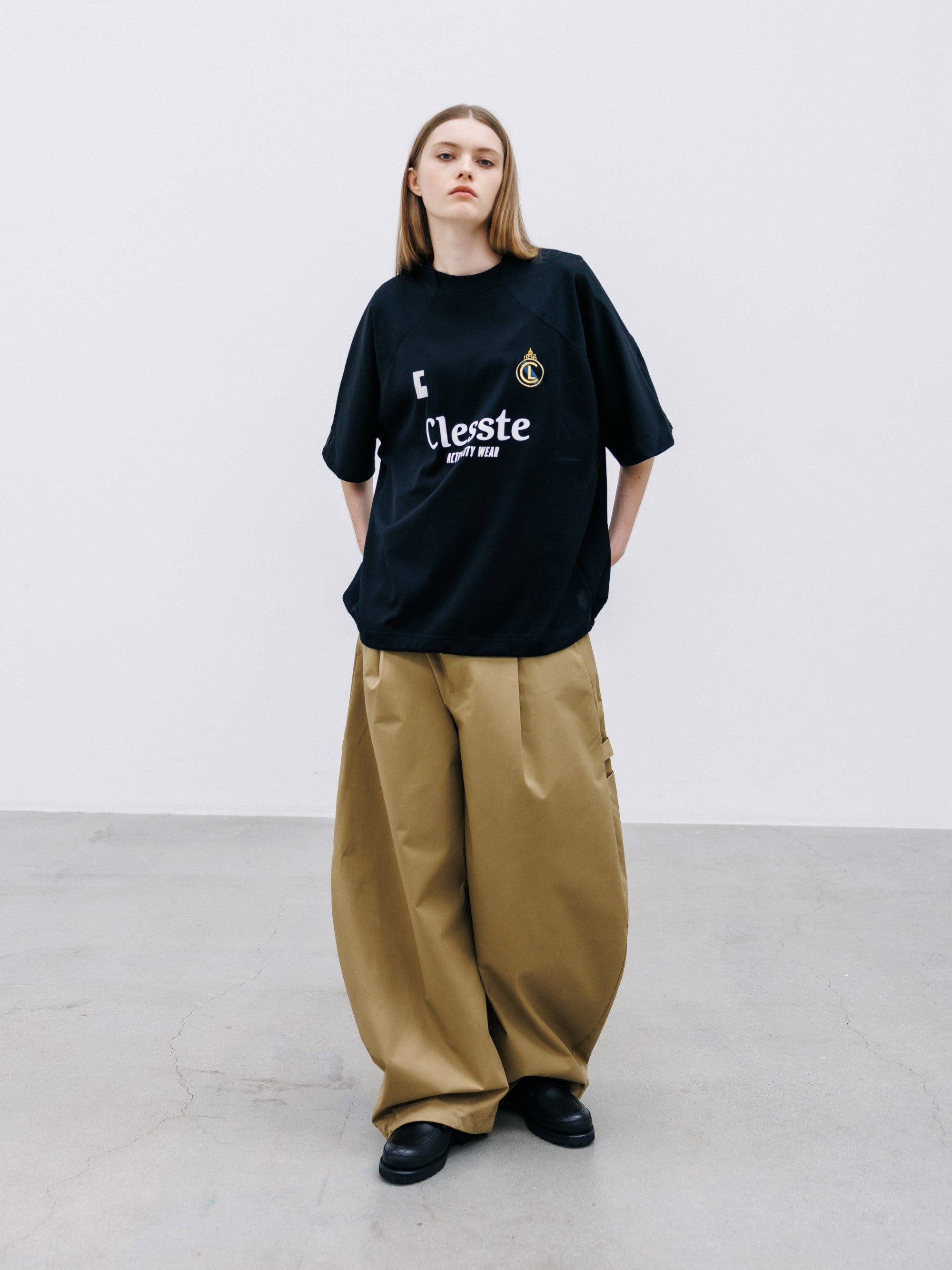 【8.29 SAT 20:00- IN STOCK】EMBROIDERED GAME S/S T-SHIRT WITH DRAWSTRINGS (BLACK)