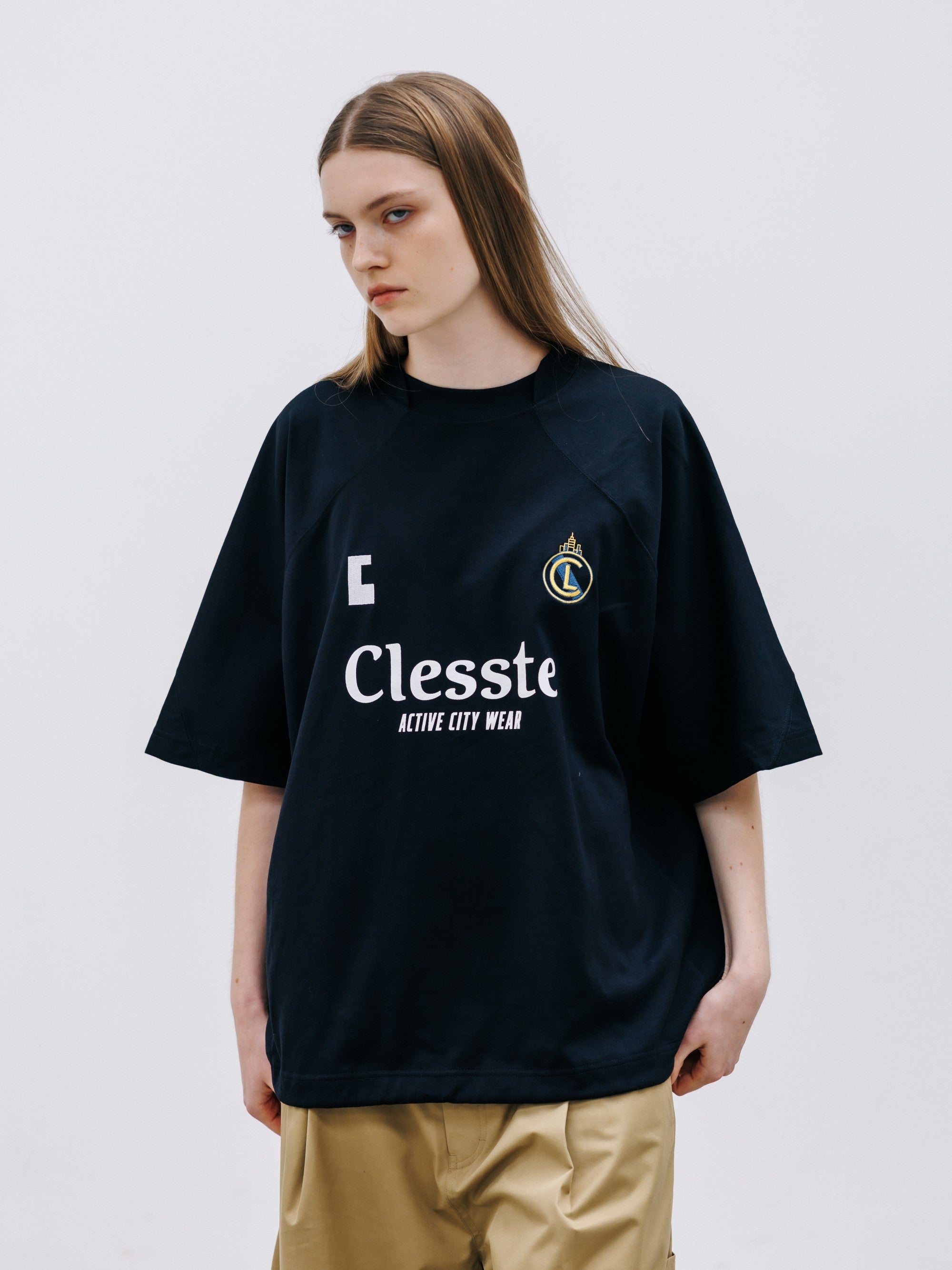 【8.29 SAT 20:00- IN STOCK】EMBROIDERED GAME S/S T-SHIRT WITH DRAWSTRINGS (BLACK)