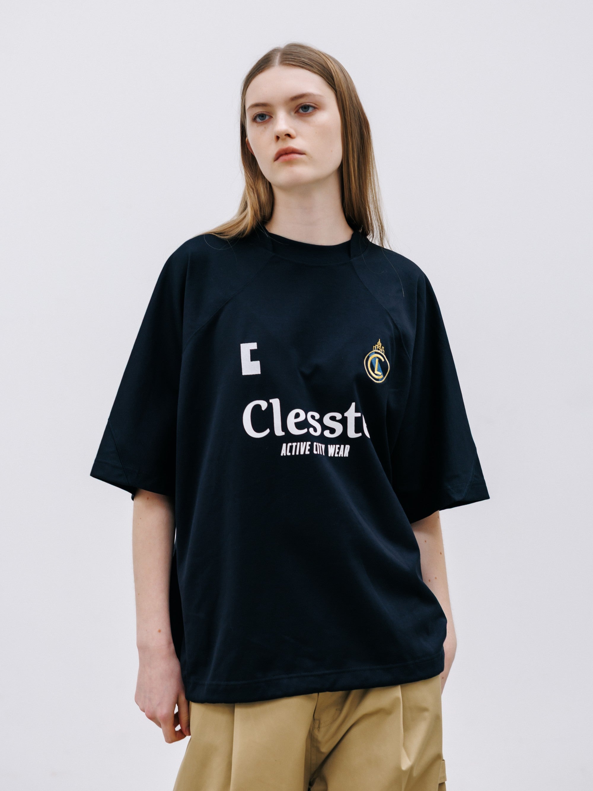 【8.29 SAT 20:00- IN STOCK】EMBROIDERED GAME S/S T-SHIRT WITH DRAWSTRINGS (BLACK)