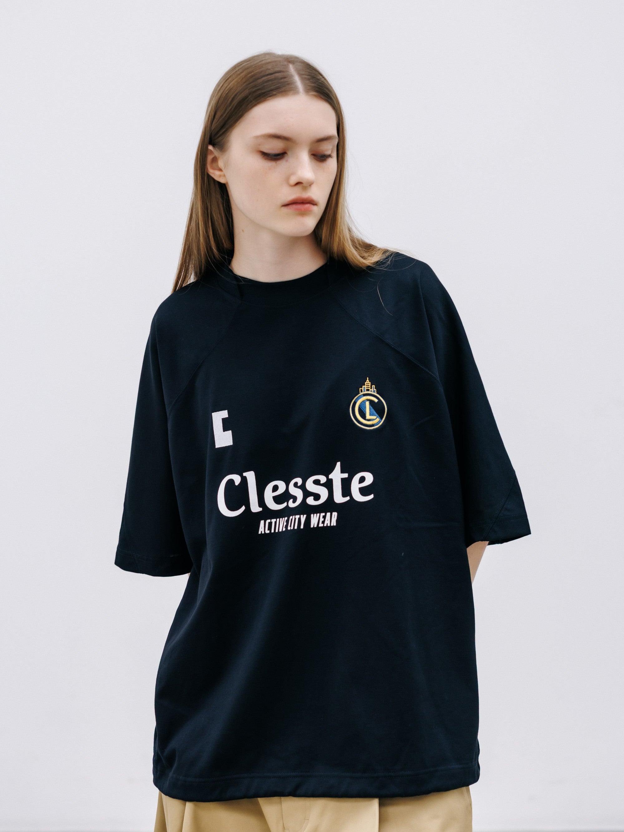 【8.29 SAT 20:00- IN STOCK】EMBROIDERED GAME S/S T-SHIRT WITH DRAWSTRINGS (BLACK)