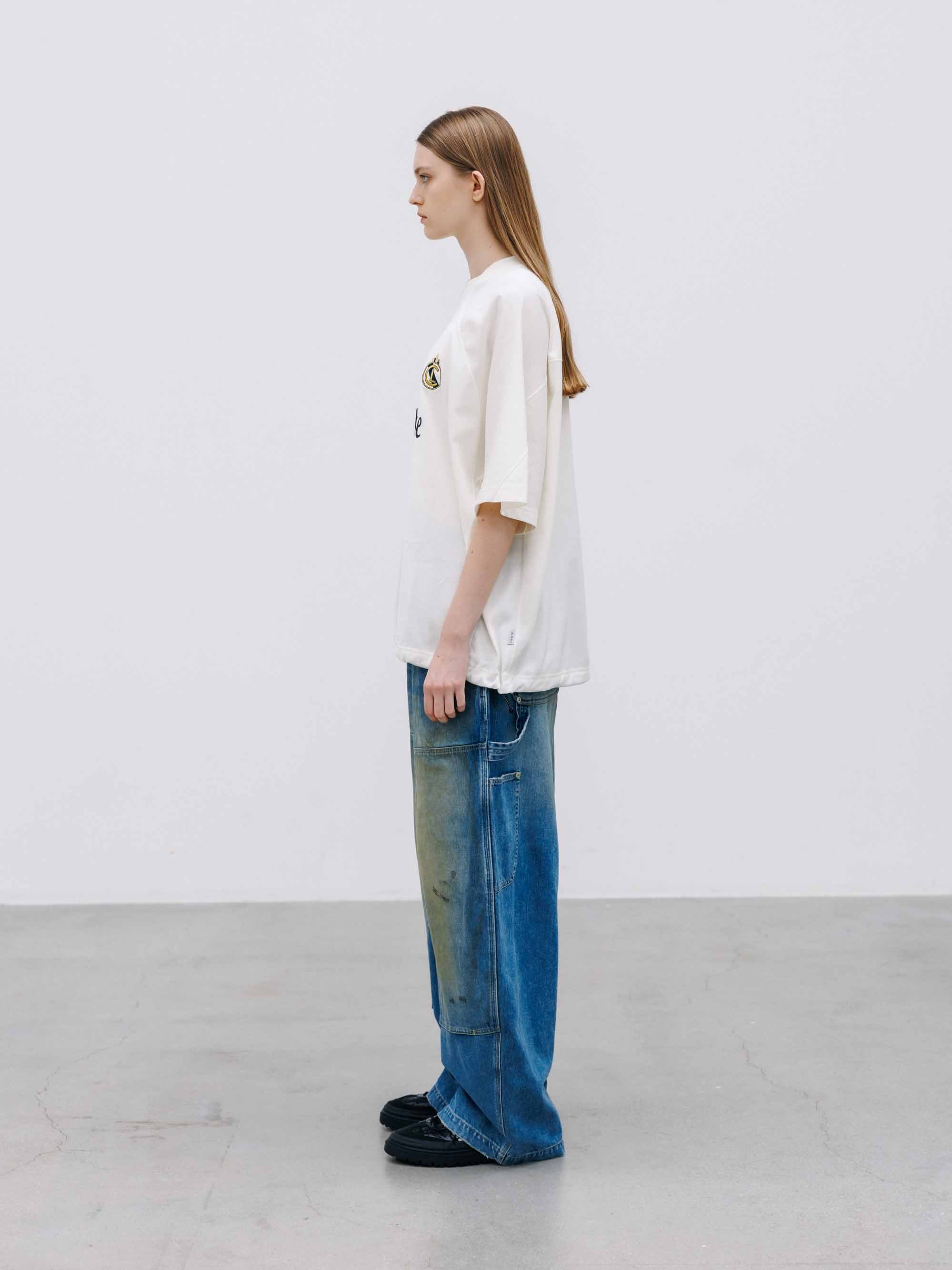 10.10 SAT 20:00- IN STOCK】 VINTAGE DYED SELVEDGE DENIM DOUBLE KNEE CU