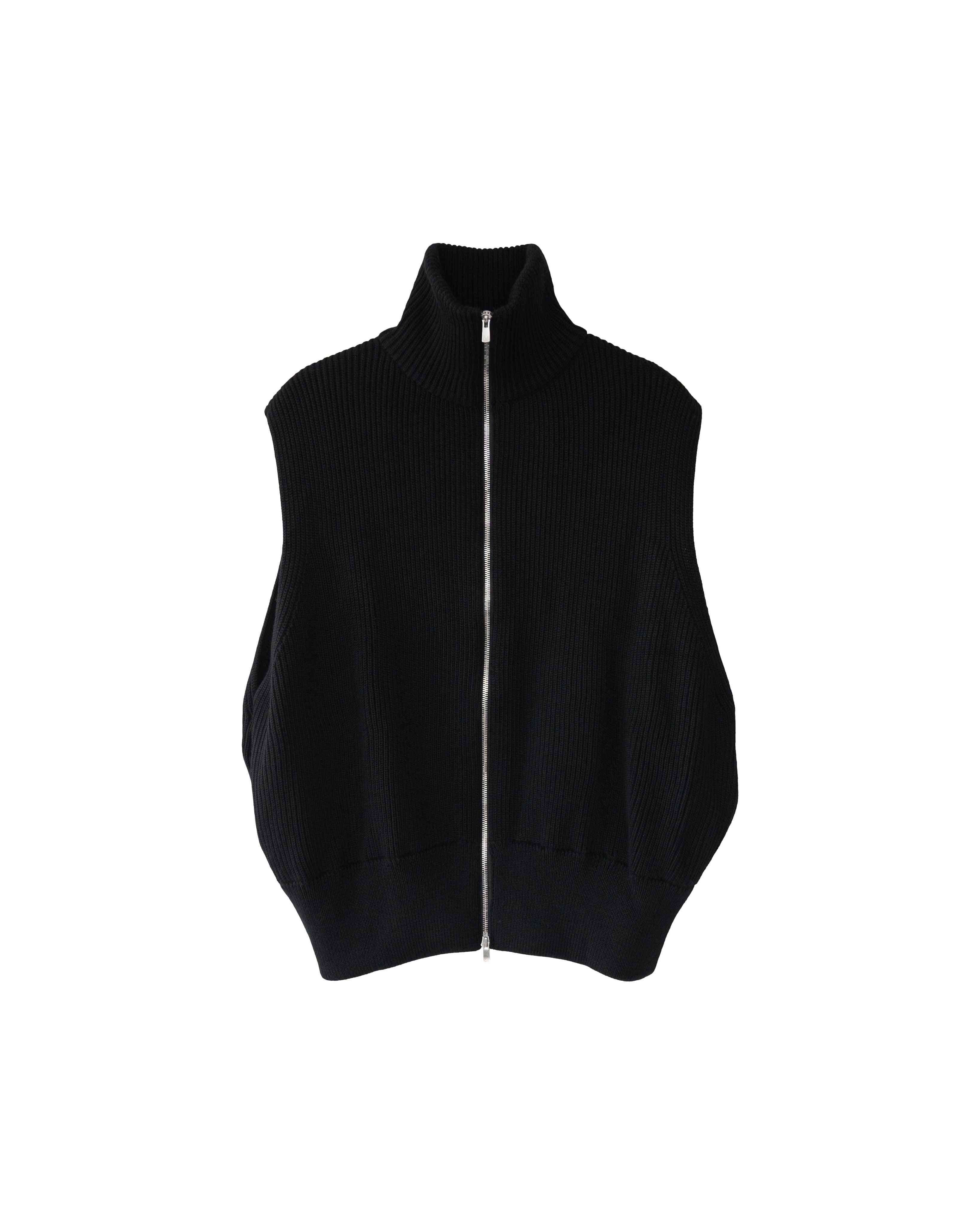 clessteOVERSIZED HIGH NECK DRIVERS KNIT VEST - ベスト