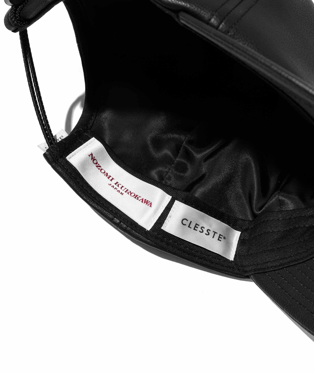 【9.16 WED 20:00- IN STOCK】"C"SYNTHETIC SKIN-TEX CITY CAP (BLACK)