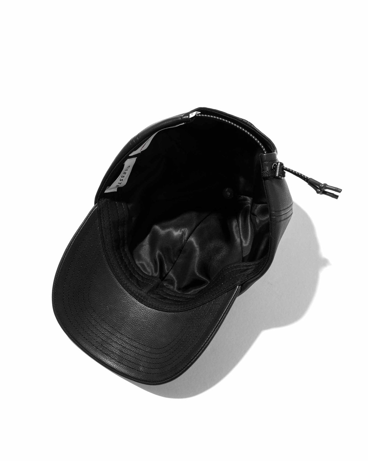 【9.16 WED 20:00- IN STOCK】"C"SYNTHETIC SKIN-TEX CITY CAP (BLACK)