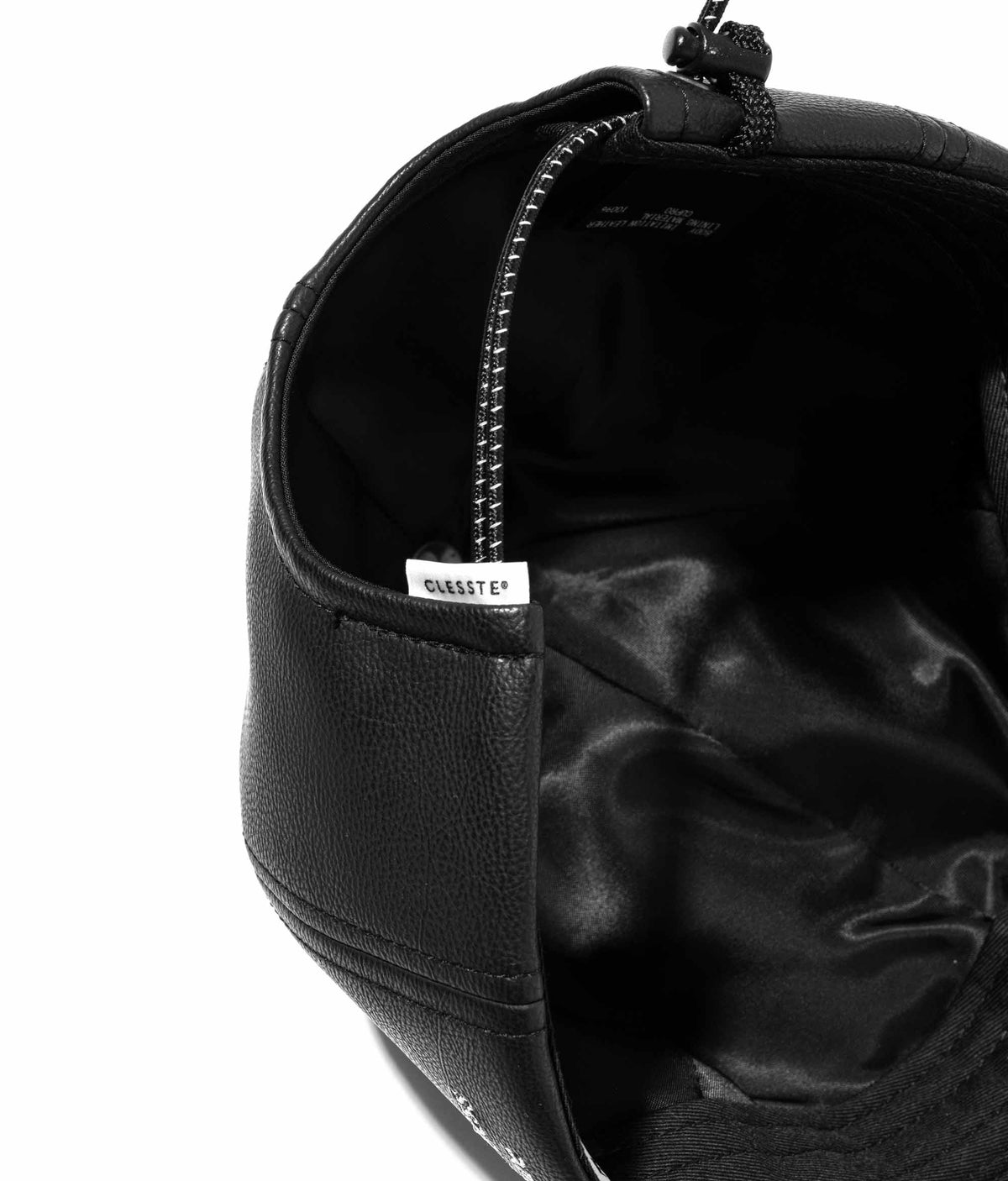 【9.16 WED 20:00- IN STOCK】"C"SYNTHETIC SKIN-TEX CITY CAP (BLACK)