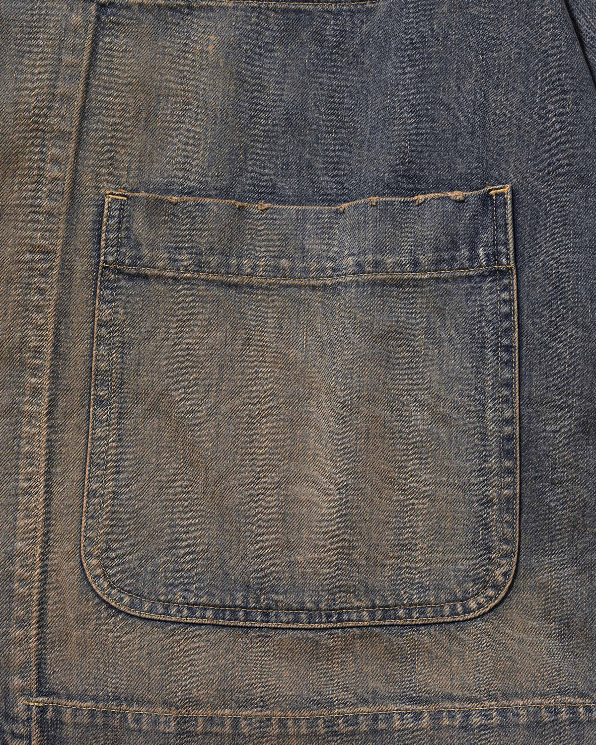 【9.19 SAT 20:00- IN STOCK】VINTAGE DYED SELVEDGE DENIM CITY WORKER TAILORED JACKET (VINTAGE BEIGE)