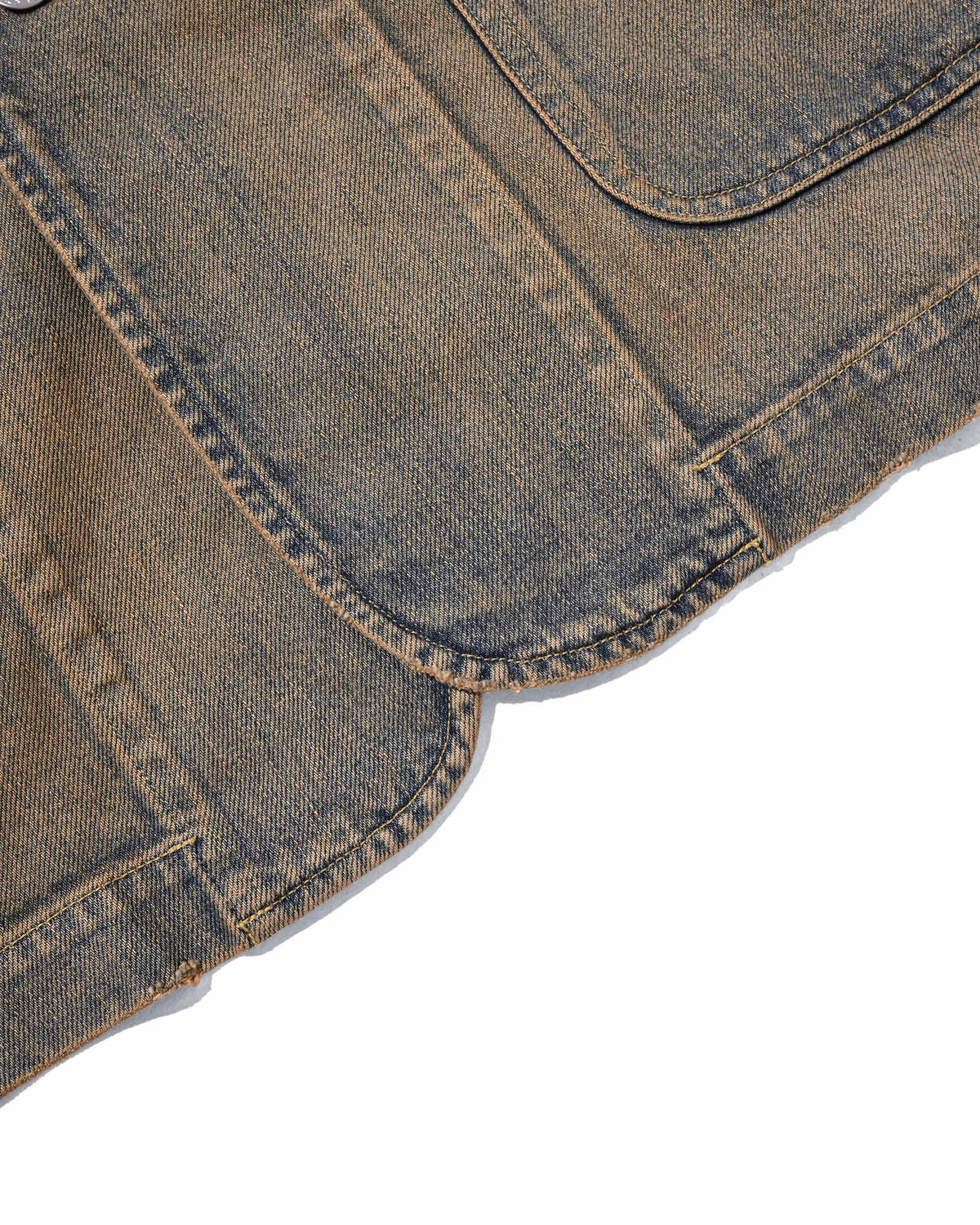 【9.19 SAT 20:00- IN STOCK】VINTAGE DYED SELVEDGE DENIM CITY WORKER TAILORED JACKET (VINTAGE BEIGE)