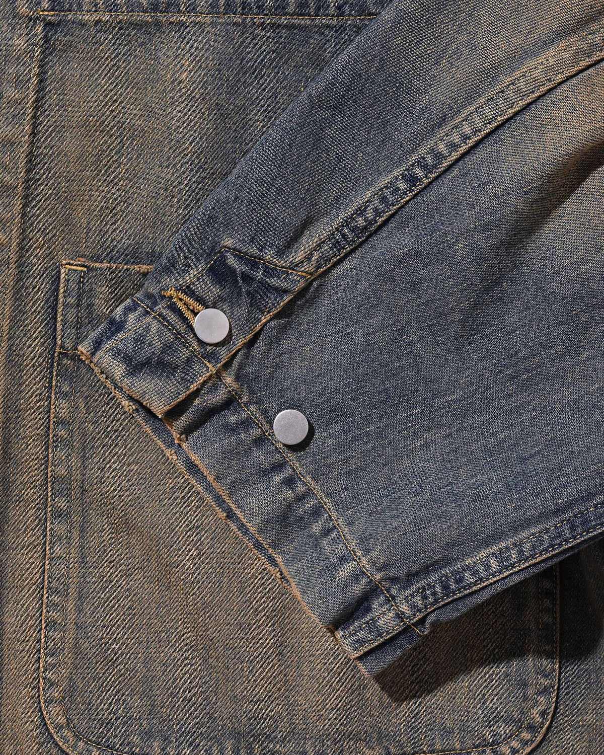 【9.19 SAT 20:00- IN STOCK】VINTAGE DYED SELVEDGE DENIM CITY WORKER TAILORED JACKET (VINTAGE BEIGE)
