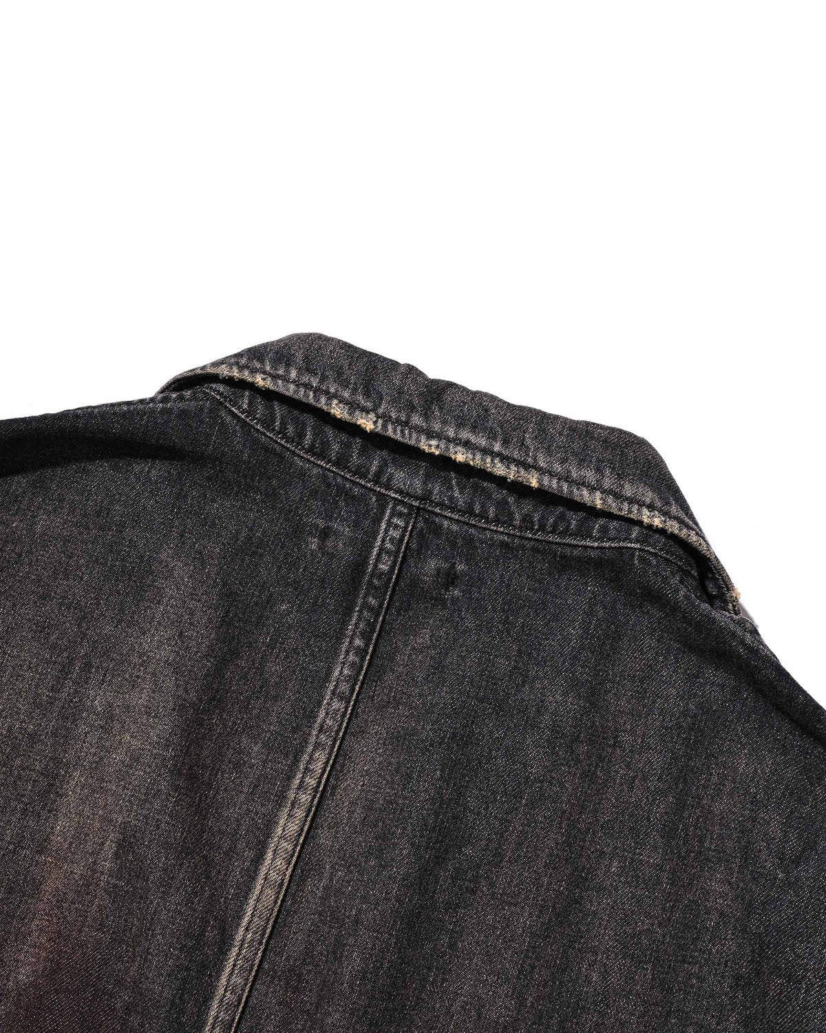【9.19 SAT 20:00- IN STOCK】VINTAGE DYED SELVEDGE DENIM CITY WORKER TAILORED JACKET (VINTAGE BLACK)
