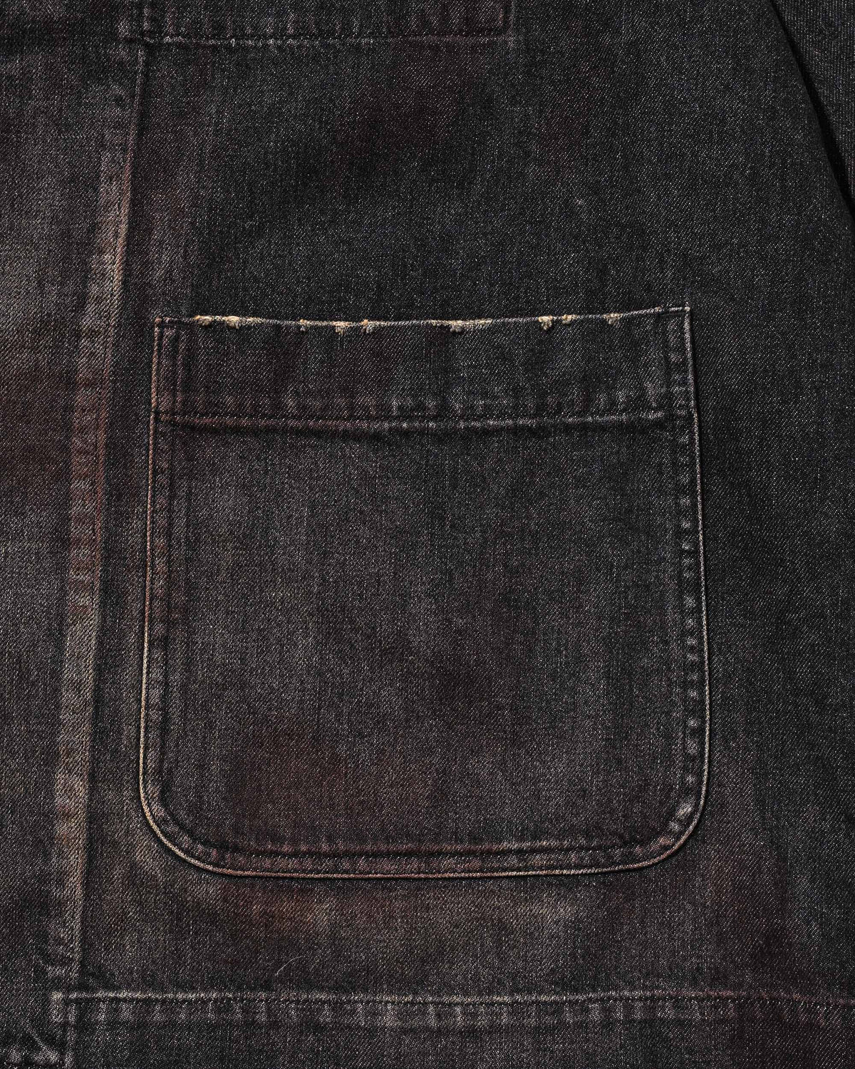 【9.19 SAT 20:00- IN STOCK】VINTAGE DYED SELVEDGE DENIM CITY WORKER TAILORED JACKET (VINTAGE BLACK)