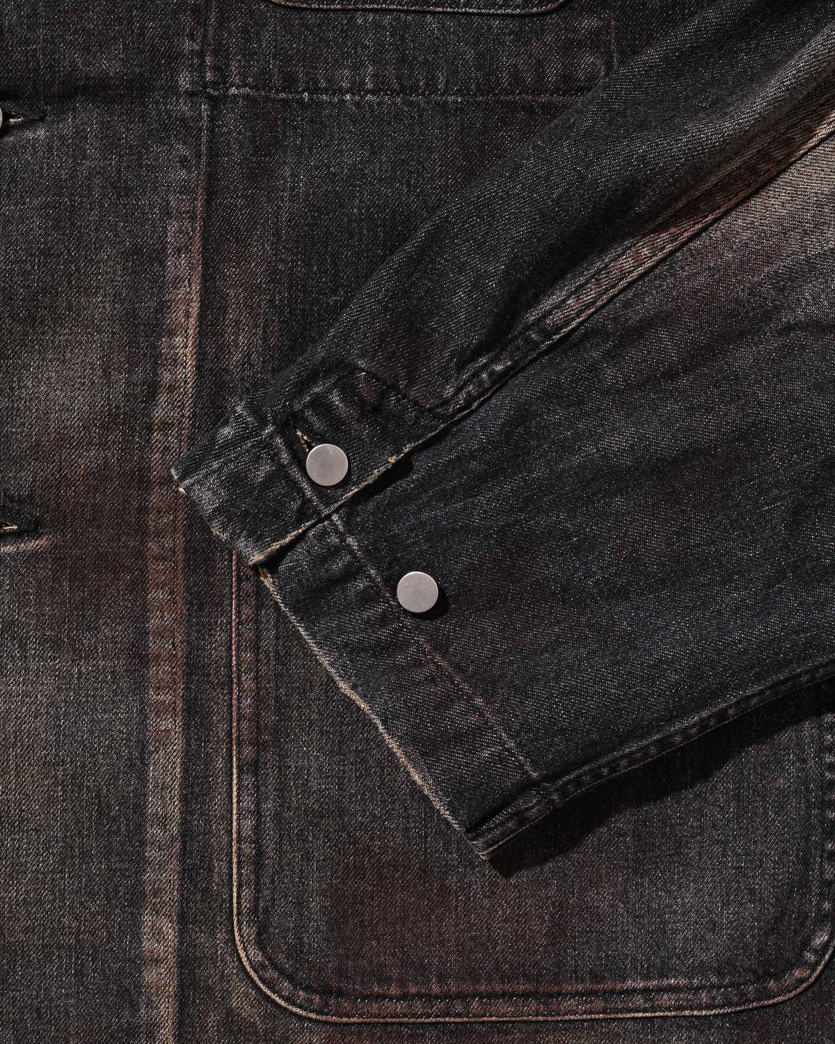 【9.19 SAT 20:00- IN STOCK】VINTAGE DYED SELVEDGE DENIM CITY WORKER TAILORED JACKET (VINTAGE BLACK)