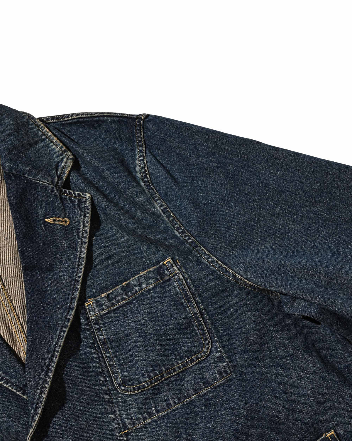 【9.19 SAT 20:00- IN STOCK】VINTAGE DYED SELVEDGE DENIM CITY WORKER TAILORED JACKET (VINTAGE INDIGO)