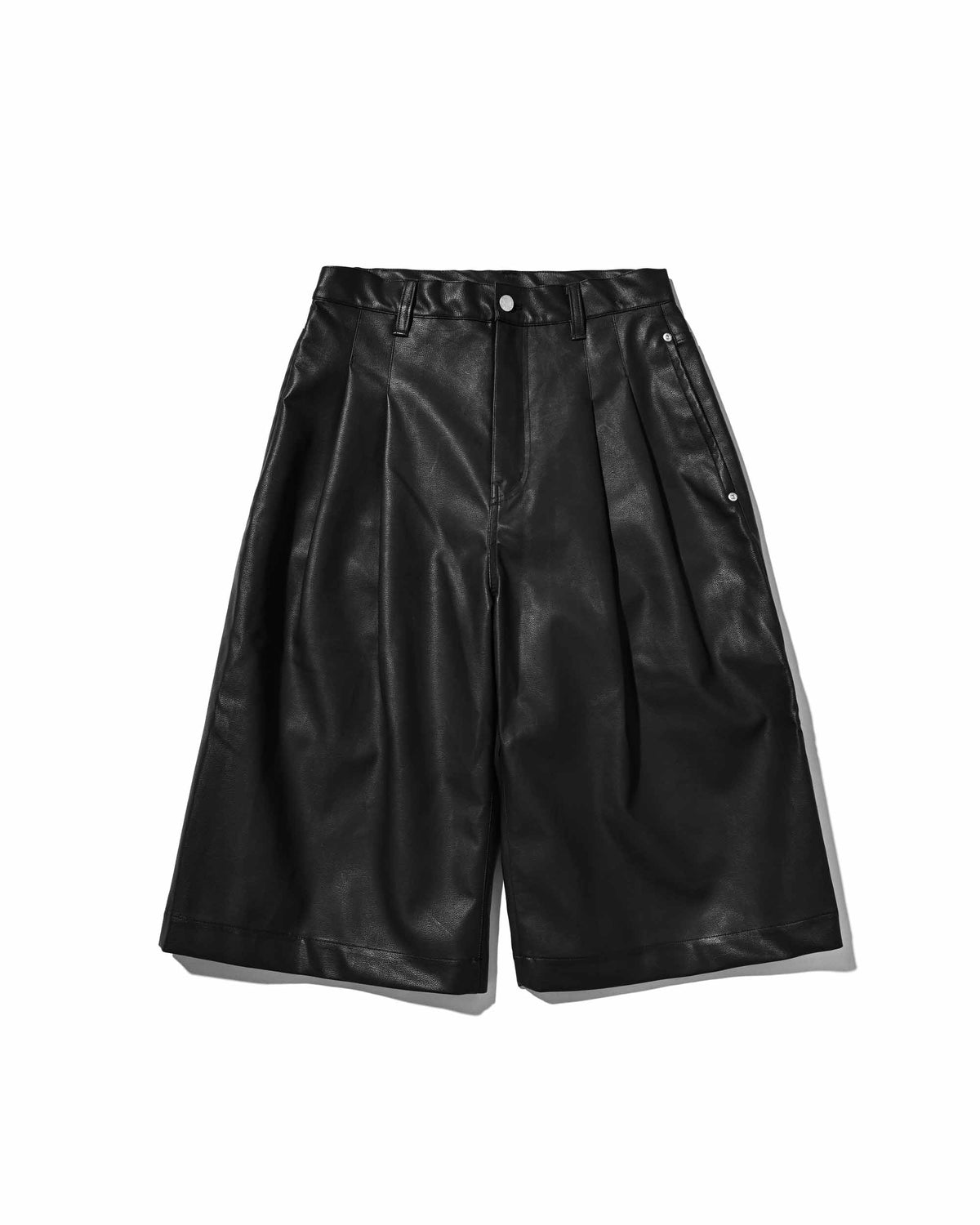 【9.16 WED 20:00- IN STOCK】SYNTHETIC SKIN-TEX CITY BAGGY HALF PANTS (BLACK)