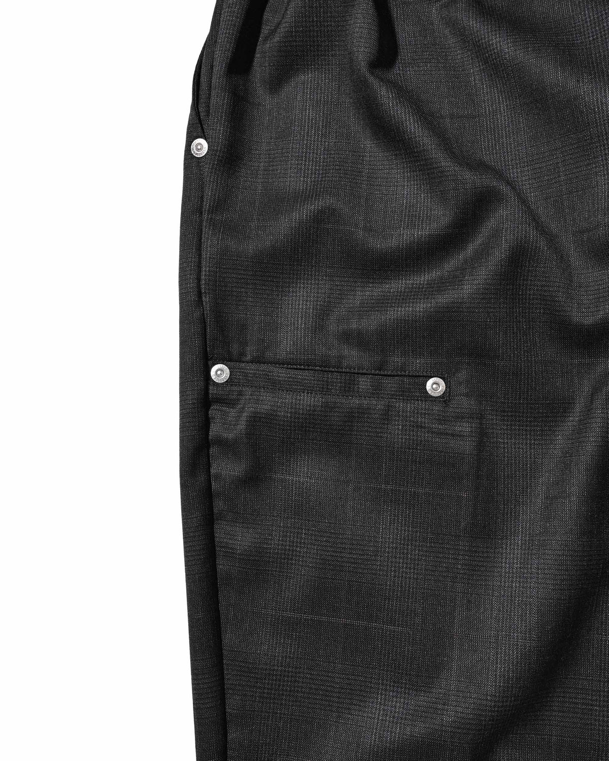 【9.30 WED 20:00- IN STOCK】WOOL GLEN PLAID CITY UNIFORM WIDE TAPERED PANTS (GRAY)