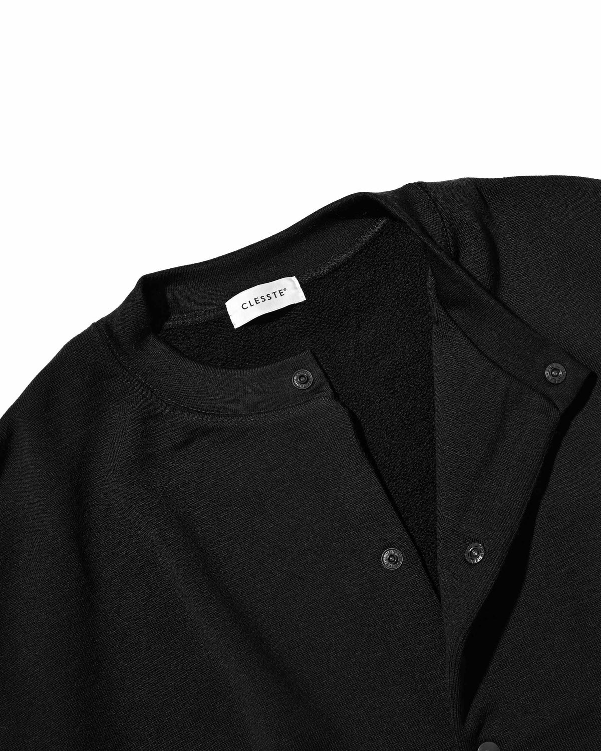 【10.14 WED 20:00- IN STOCK】 WOOL SWEAT CREW NECK CARDIGAN (BLACK)