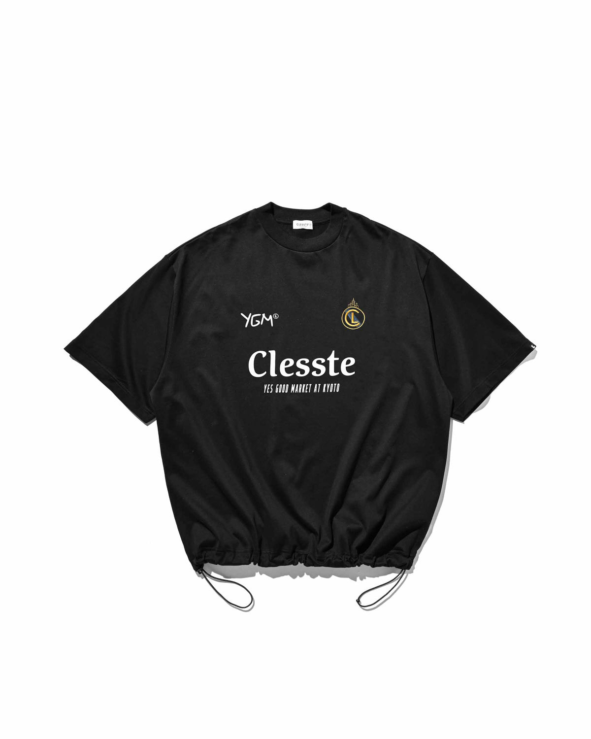 【10.4 SUN 20:00- IN STOCK】【LIMITED】 “YES GOOD MARKET" CITY S/S GAME T-SHIRT WITH DRAWSTRINGS (BLACK)