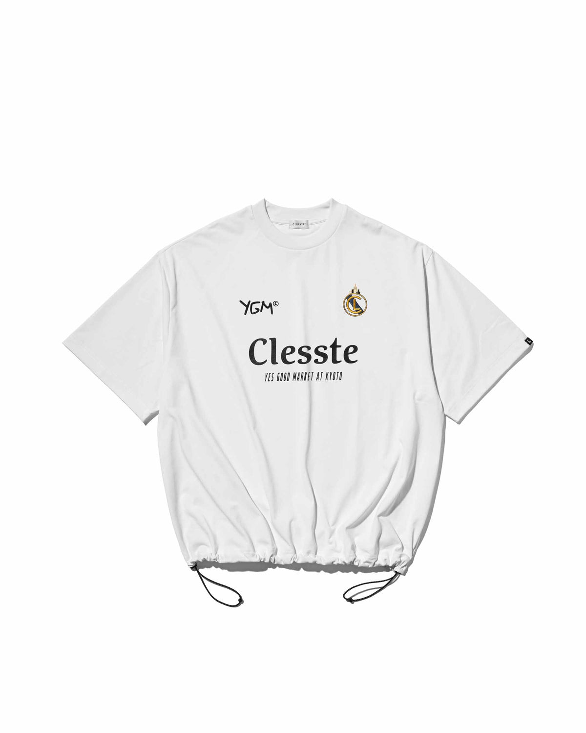 【10.4 SUN 20:00- IN STOCK】【LIMITED】 “YES GOOD MARKET" CITY S/S GAME T-SHIRT WITH DRAWSTRINGS (WHITE)