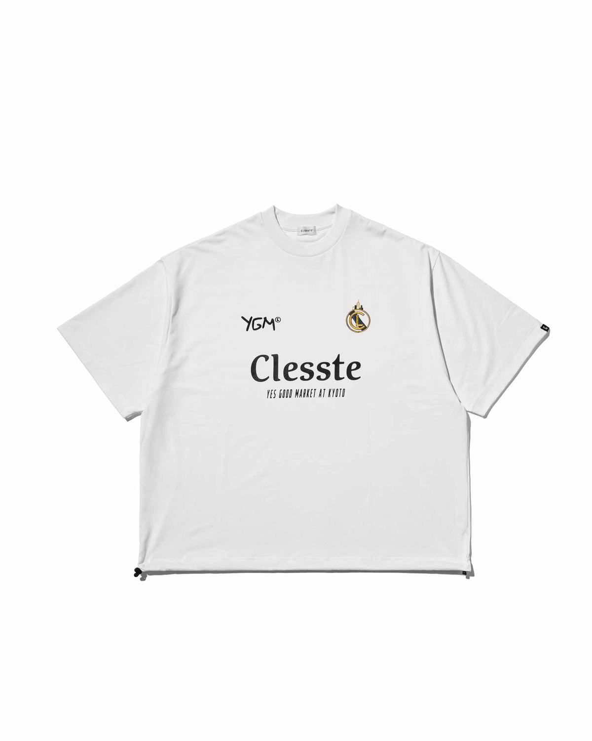 【10.4 SUN 20:00- IN STOCK】【LIMITED】 “YES GOOD MARKET" CITY S/S GAME T-SHIRT WITH DRAWSTRINGS (WHITE)