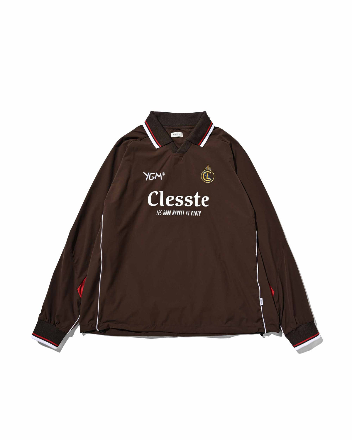 【10.4 SUN 20:00- IN STOCK】【LIMITED】 “YES GOOD MARKET" ACTIVE CITY L/S GAME SHIRT (BROWN)