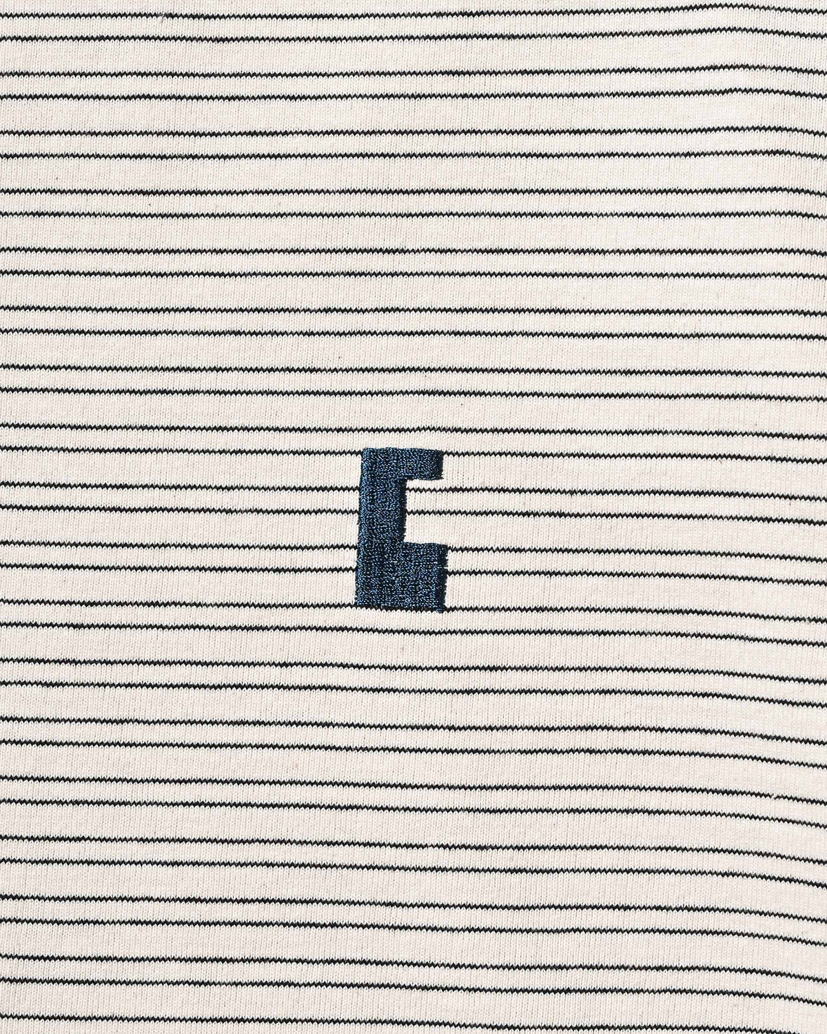 【10.4 SUN 20:00- IN STOCK】【LIMITED】 “YES G♡♡D MARKET" MICRO STRIPED L/S T-SHIRT WITH DRAWSTRINGS (IVORY)