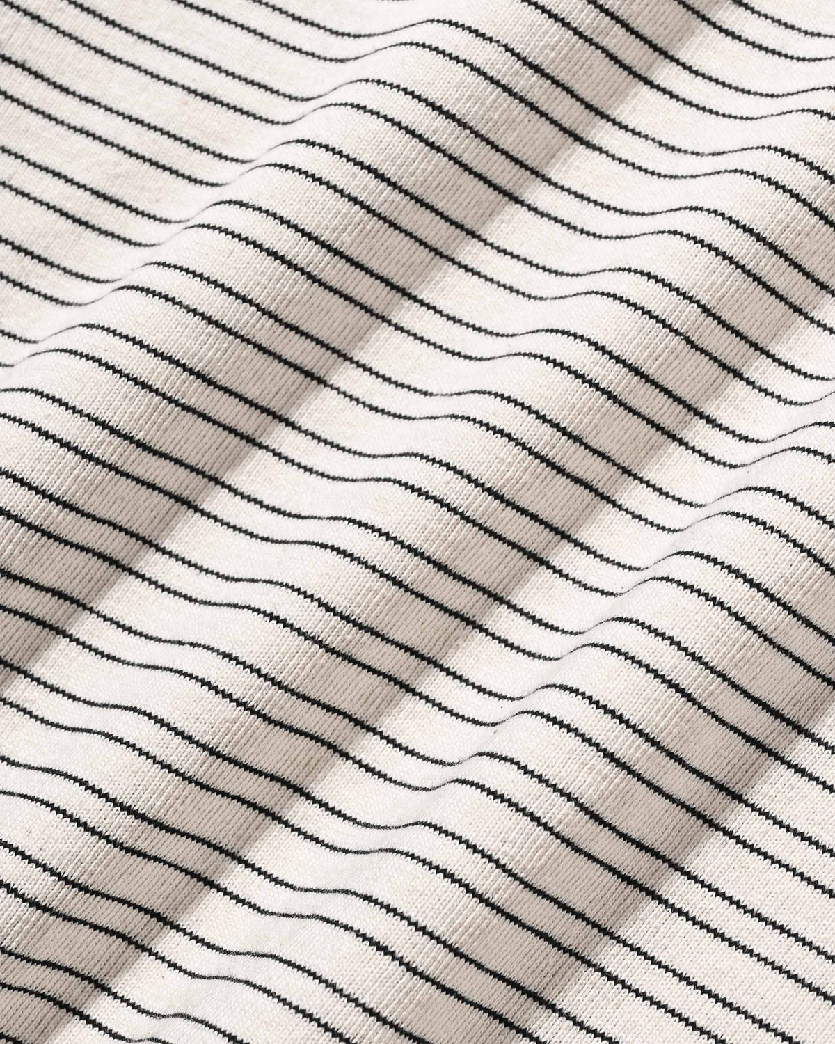 【10.4 SUN 20:00- IN STOCK】【LIMITED】 “YES G♡♡D MARKET" MICRO STRIPED L/S T-SHIRT WITH DRAWSTRINGS (IVORY)