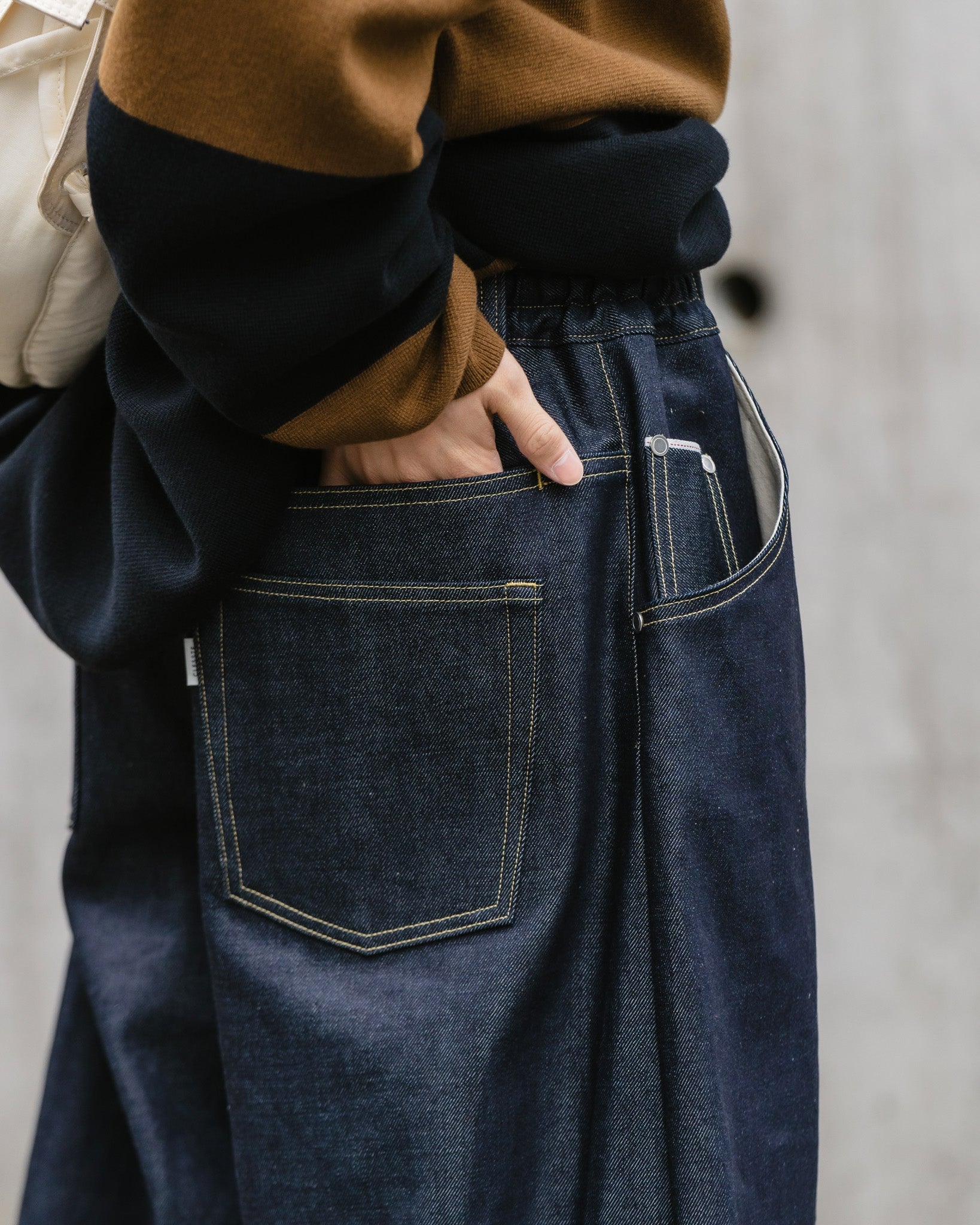 SELVEDGE DENIM MASSIVE PANTS.