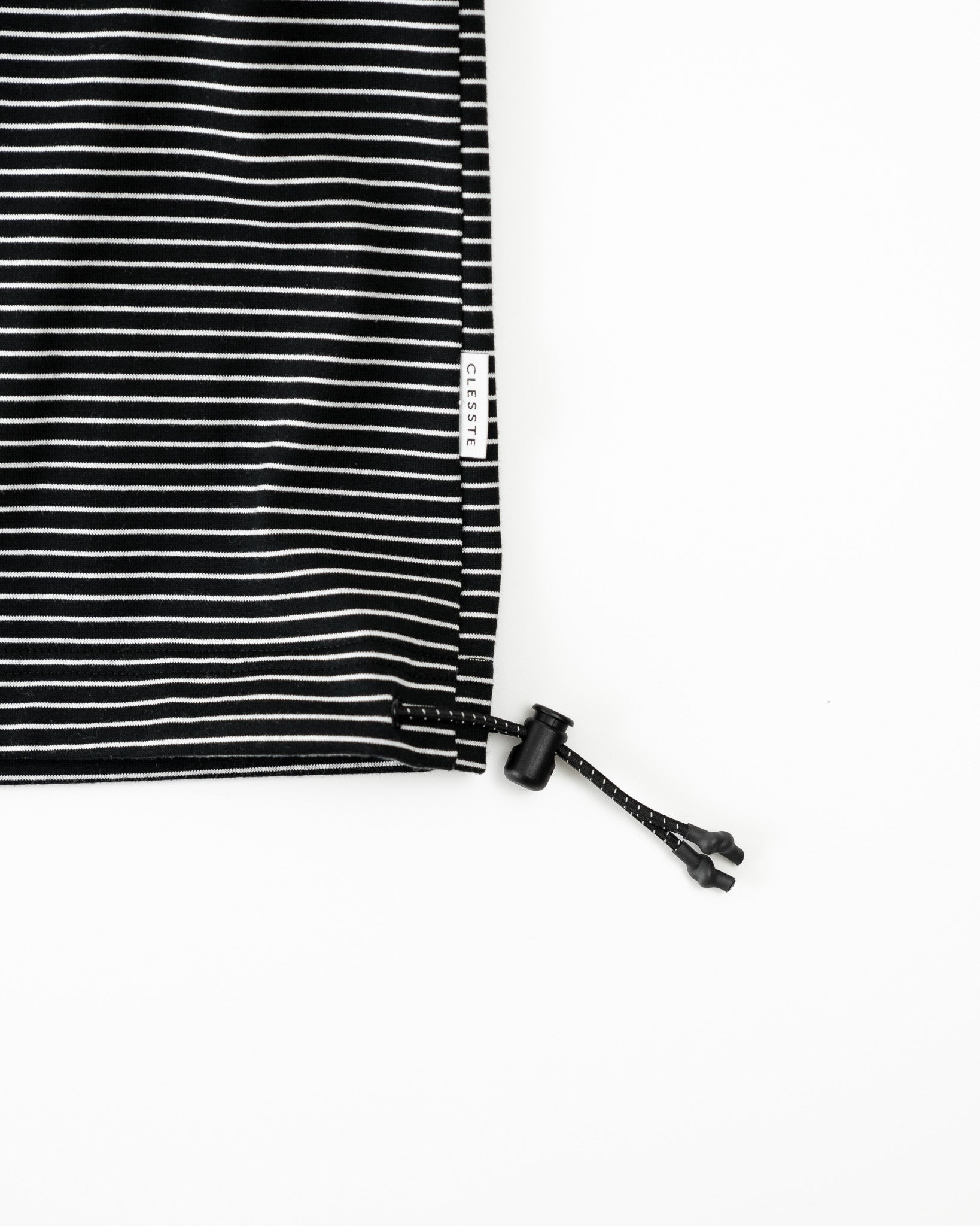 STRIPED MASSIVE T-SHIRT WITH DRAWSTRINGS..